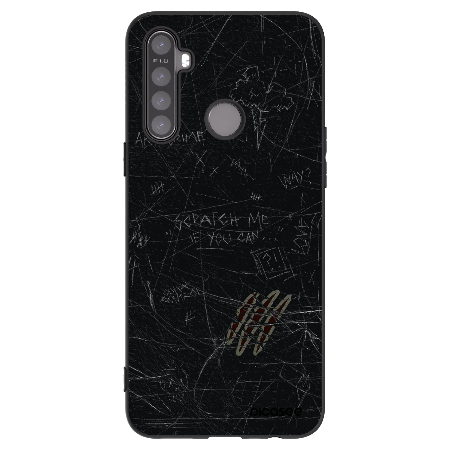 Picasee silikonski črni ovitek za Realme 6i - SCRATCH