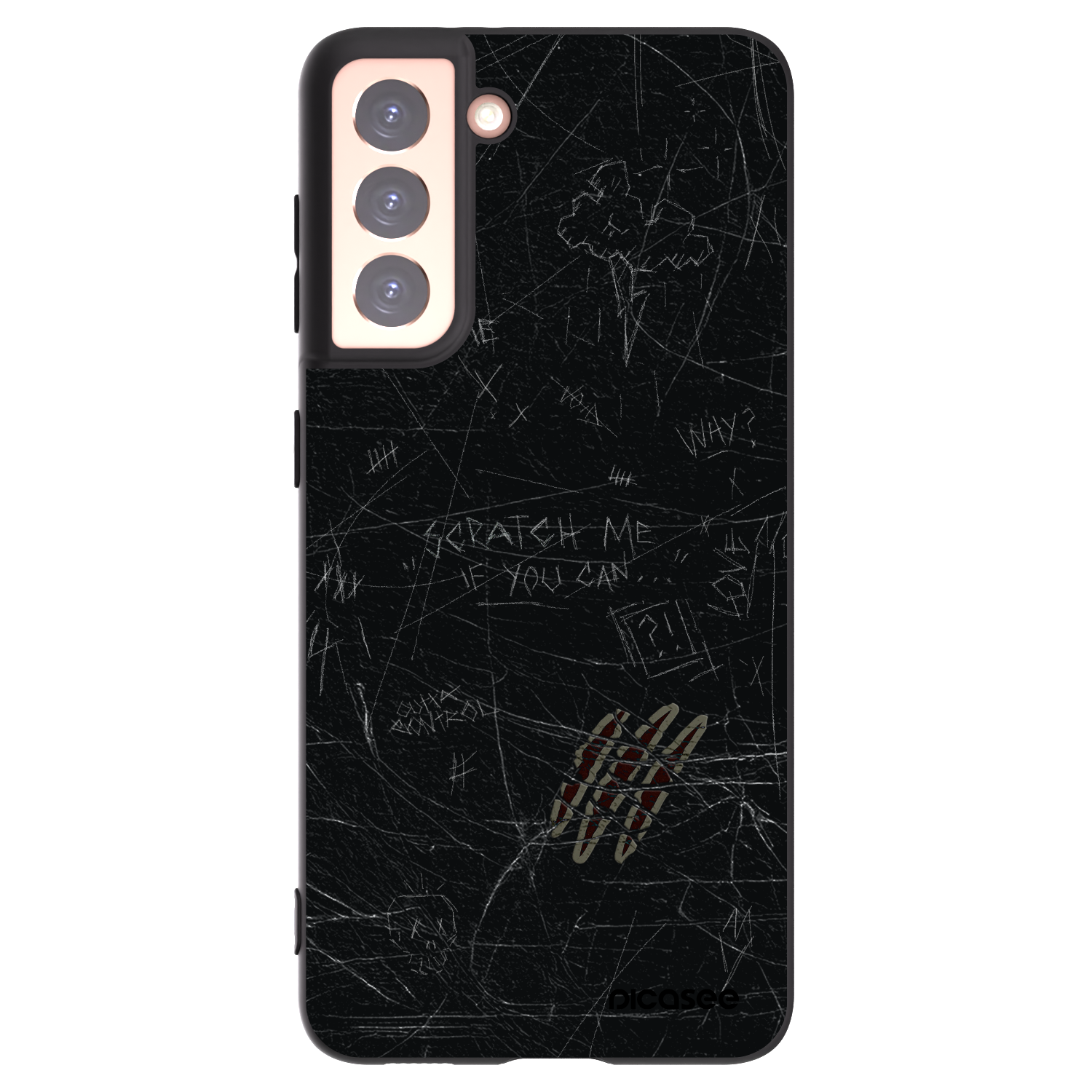 Picasee silikonski črni ovitek za Samsung Galaxy S21 5G G991B - SCRATCH