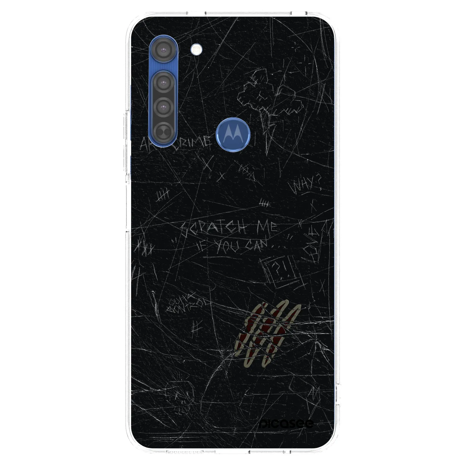 Picasee silikonski prozorni ovitek za Motorola Moto G8 - SCRATCH