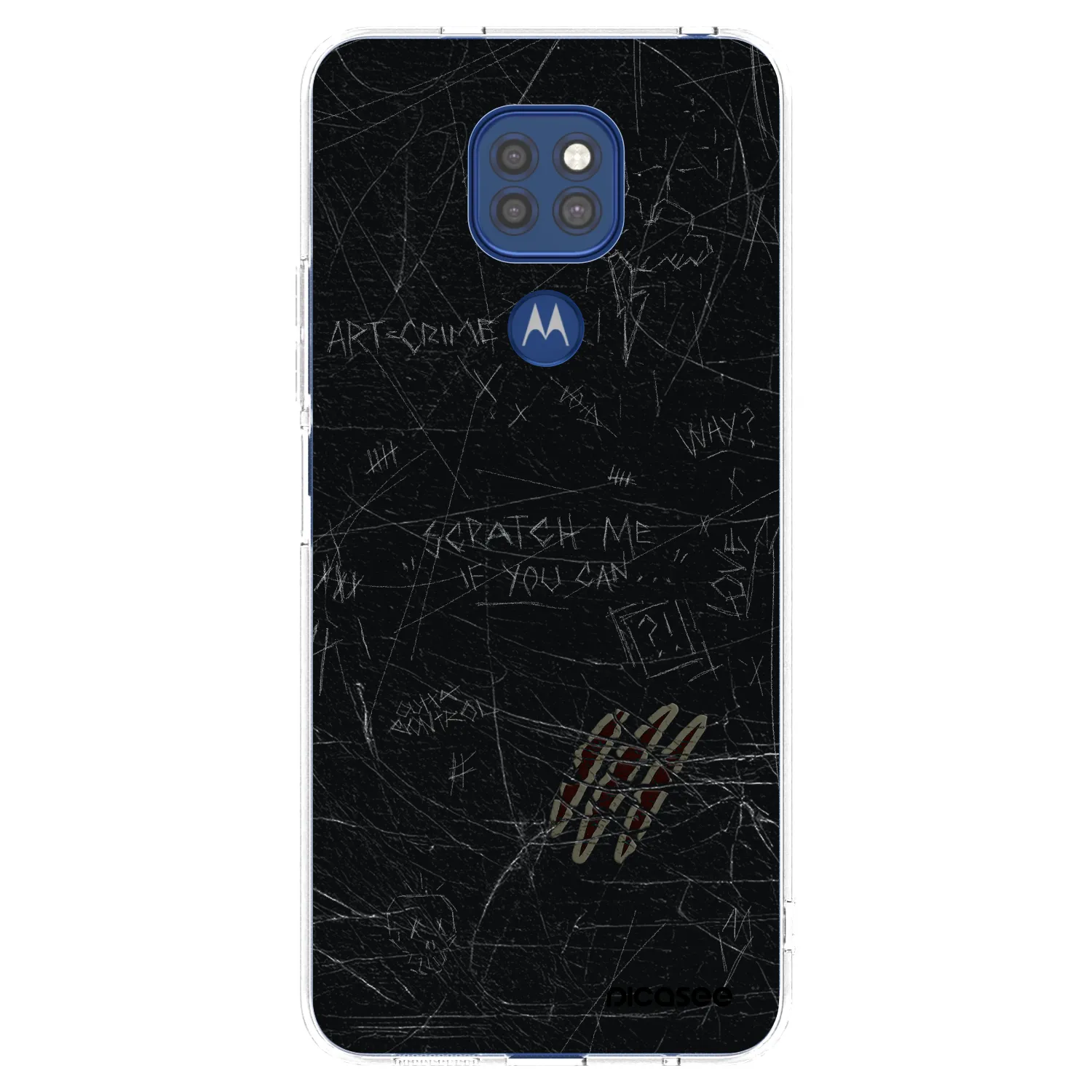 Picasee silikonski prozorni ovitek za Motorola Moto G9 Play - SCRATCH
