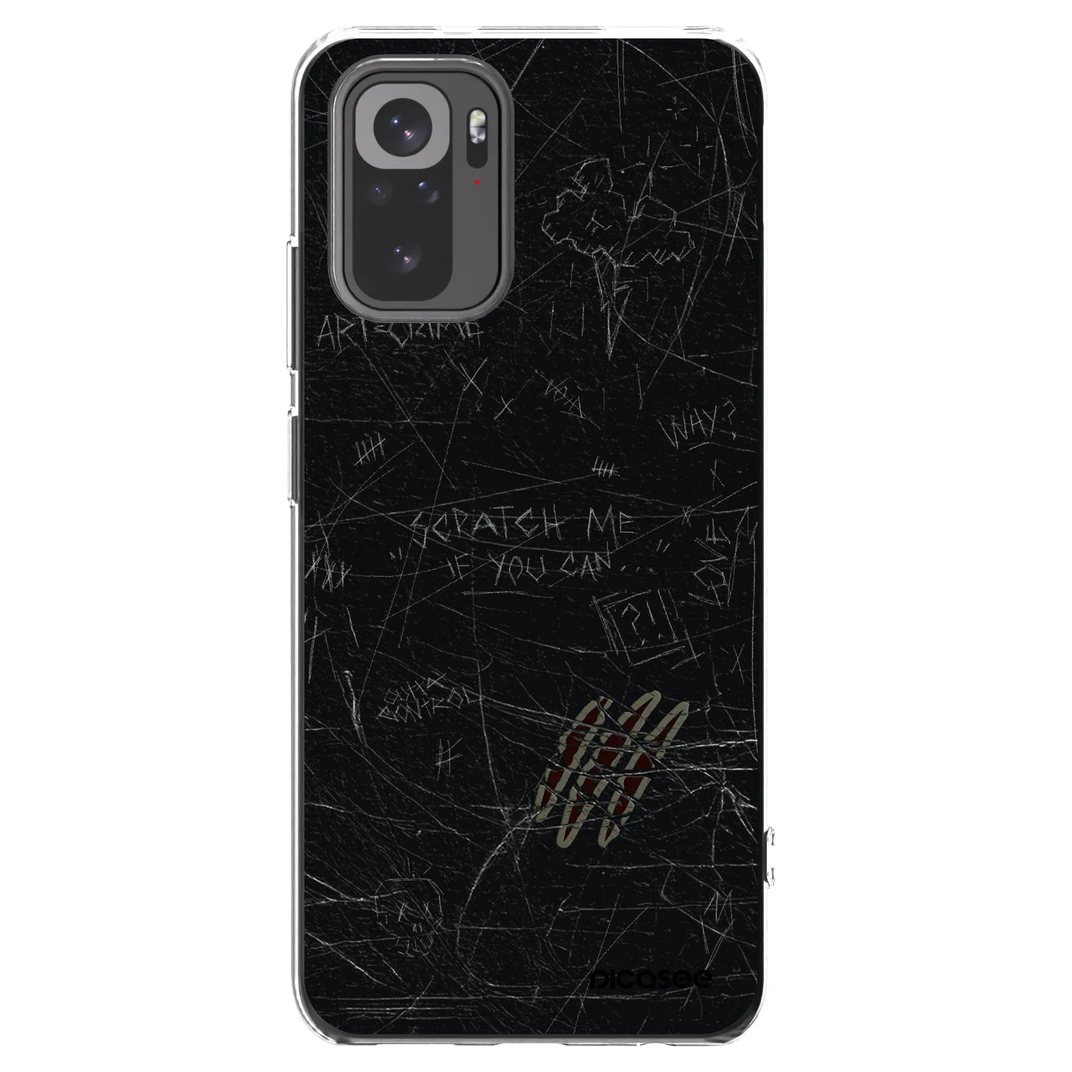 Picasee silikonski prozorni ovitek za Xiaomi Redmi Note 10 - SCRATCH