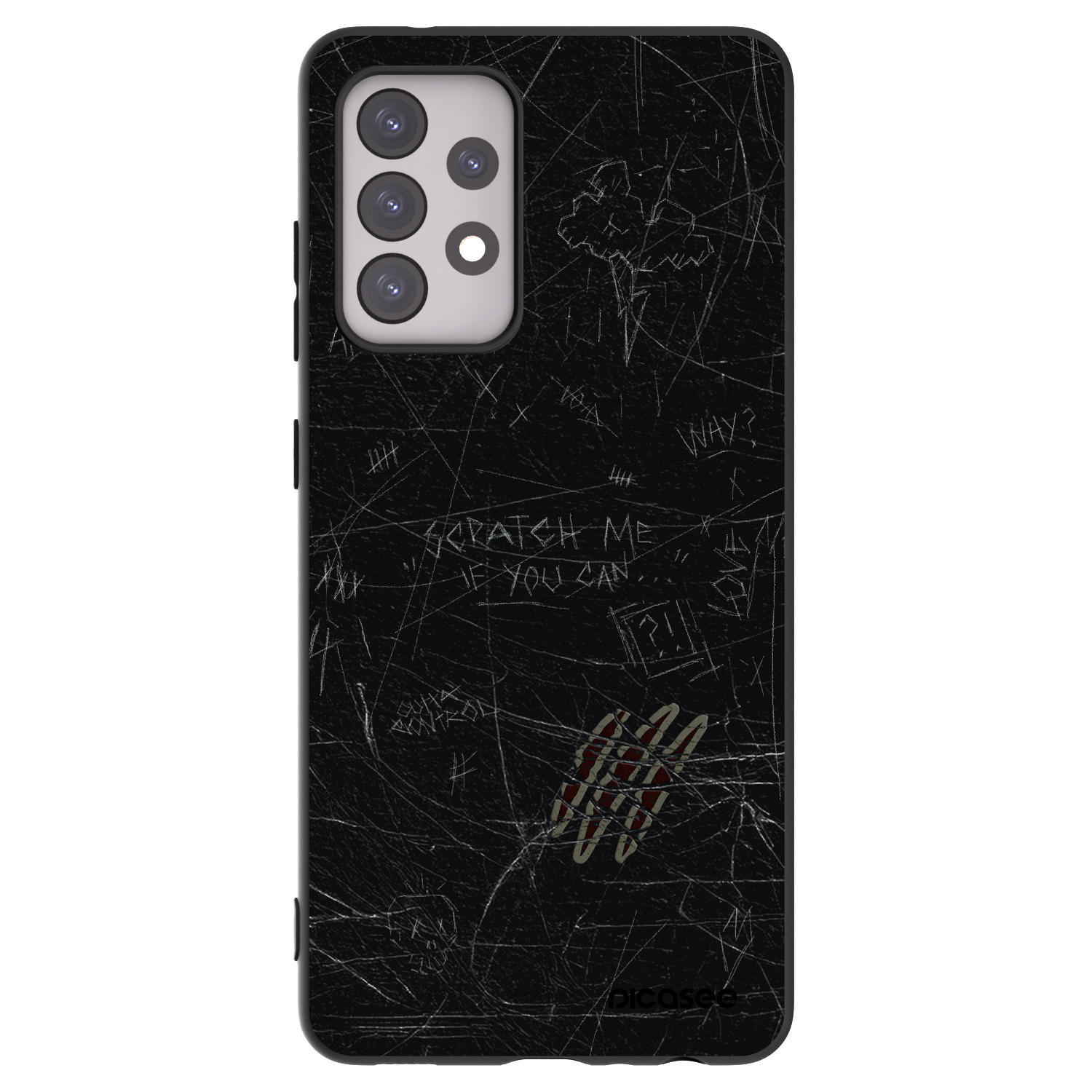 Picasee silikonski črni ovitek za Samsung Galaxy A52 5G A525F - SCRATCH