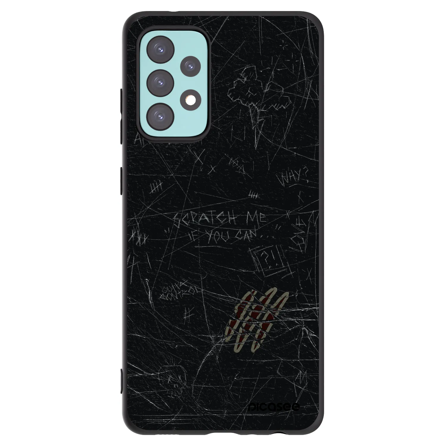 Picasee silikonski črni ovitek za Samsung Galaxy A72 A725F - SCRATCH