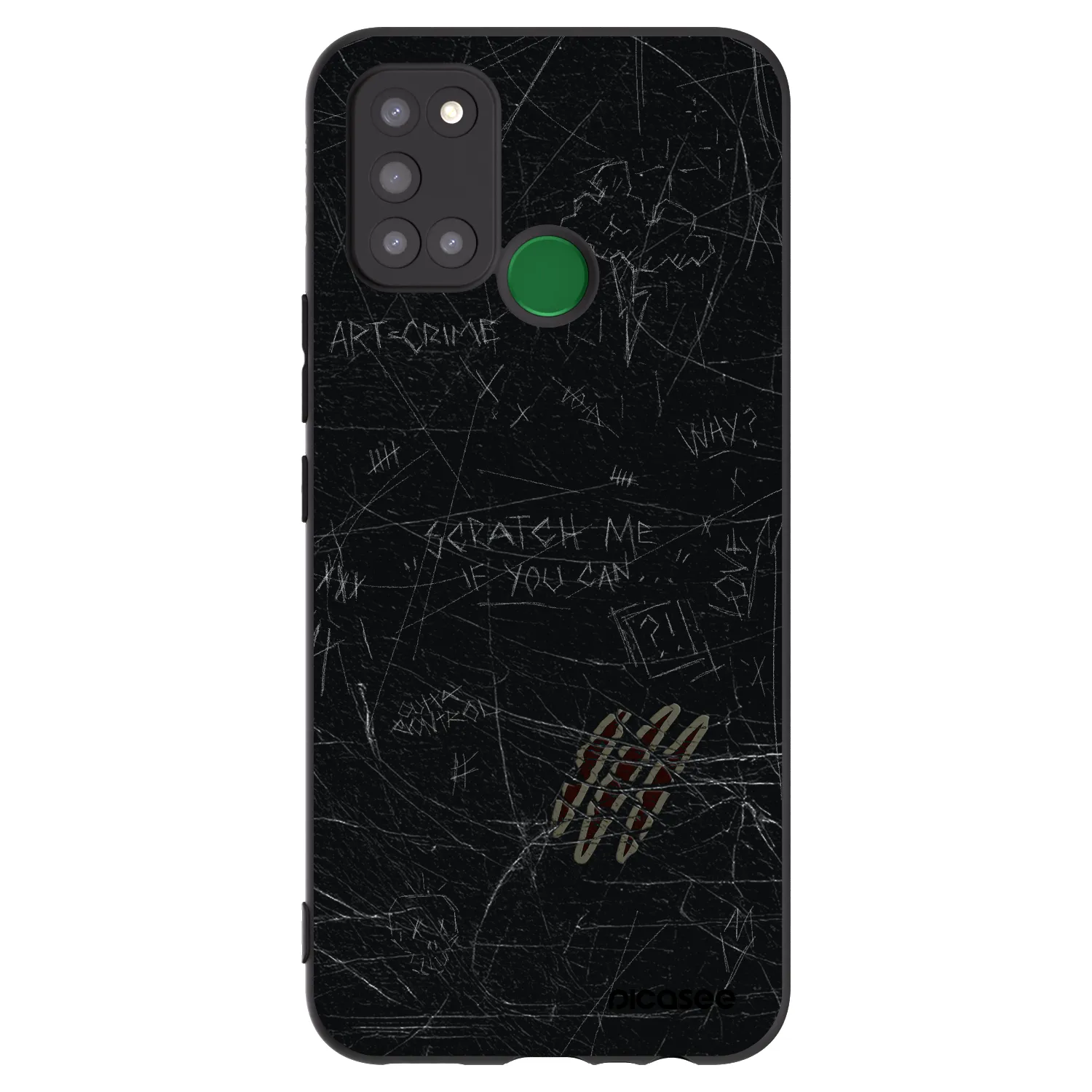 Picasee silikonski črni ovitek za Realme 7i - SCRATCH