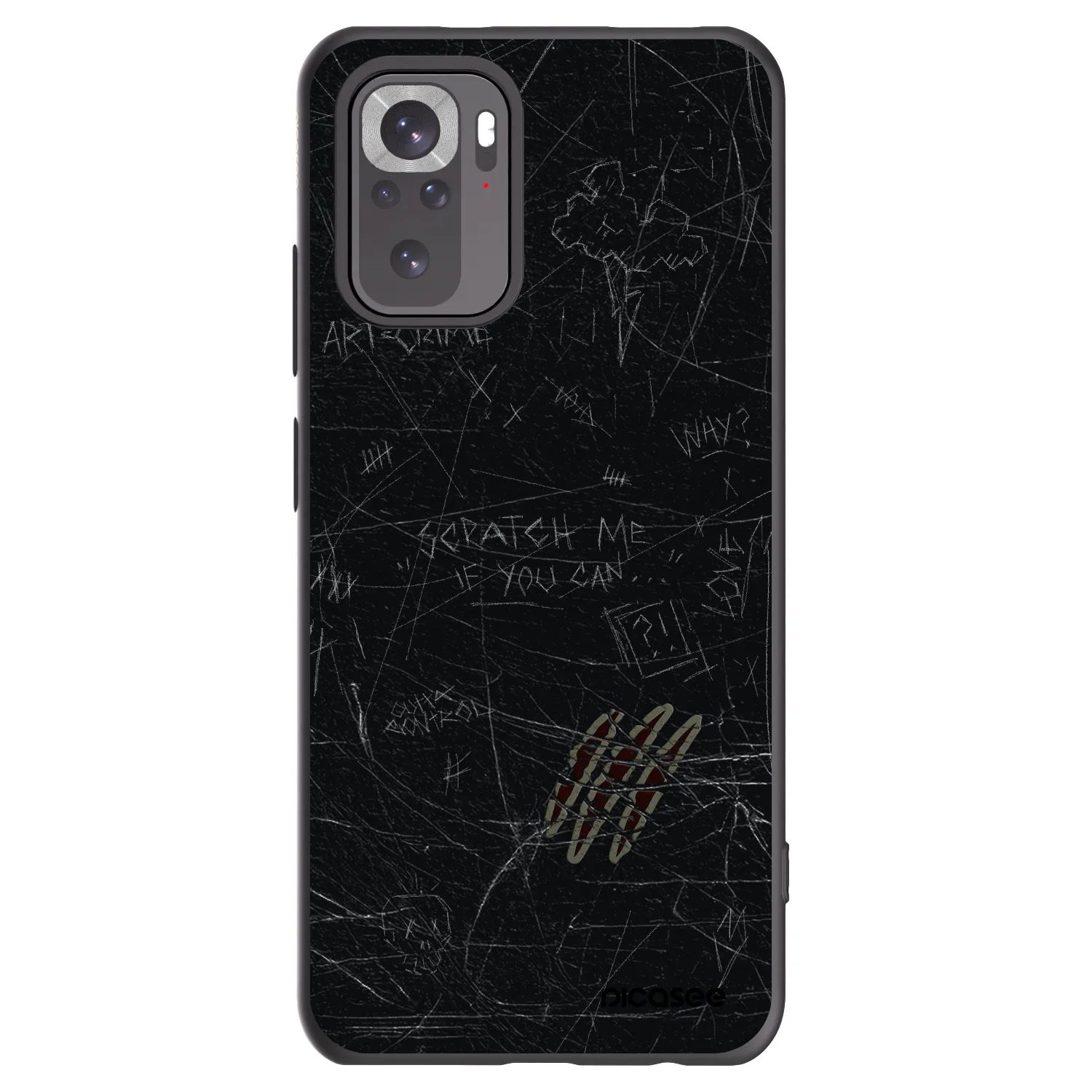 Picasee silikonski črni ovitek za Xiaomi Redmi Note 10S - SCRATCH