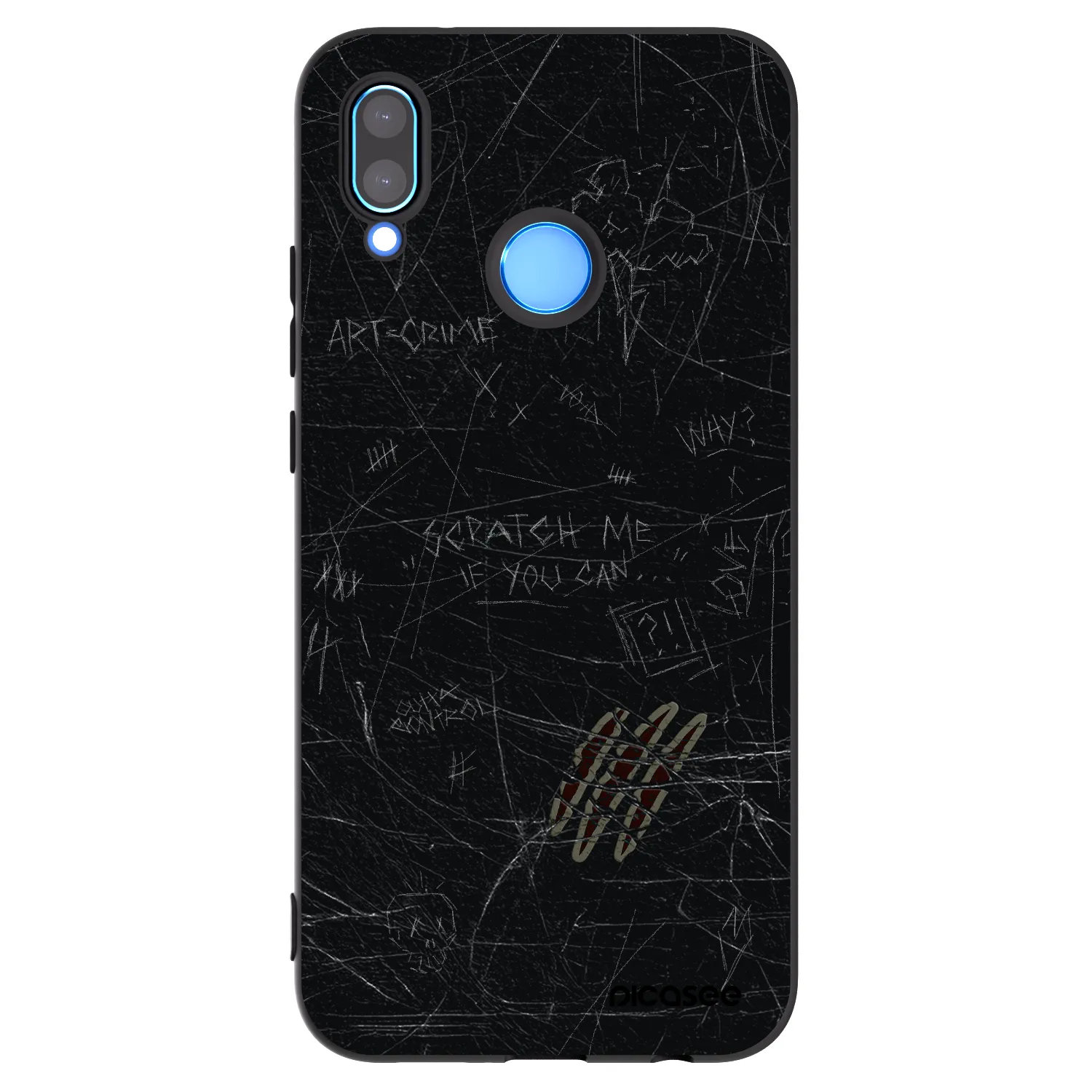 Picasee silikonski črni ovitek za Huawei P20 Lite - SCRATCH