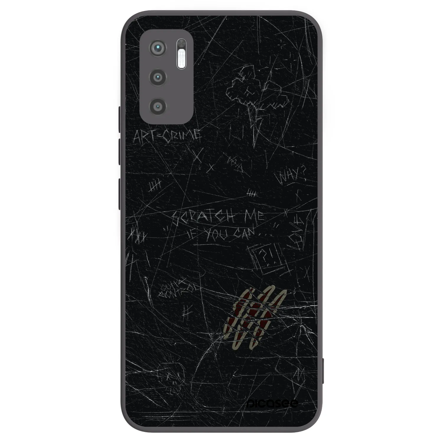Picasee silikonski črni ovitek za Xiaomi Redmi Note 10 5G - SCRATCH