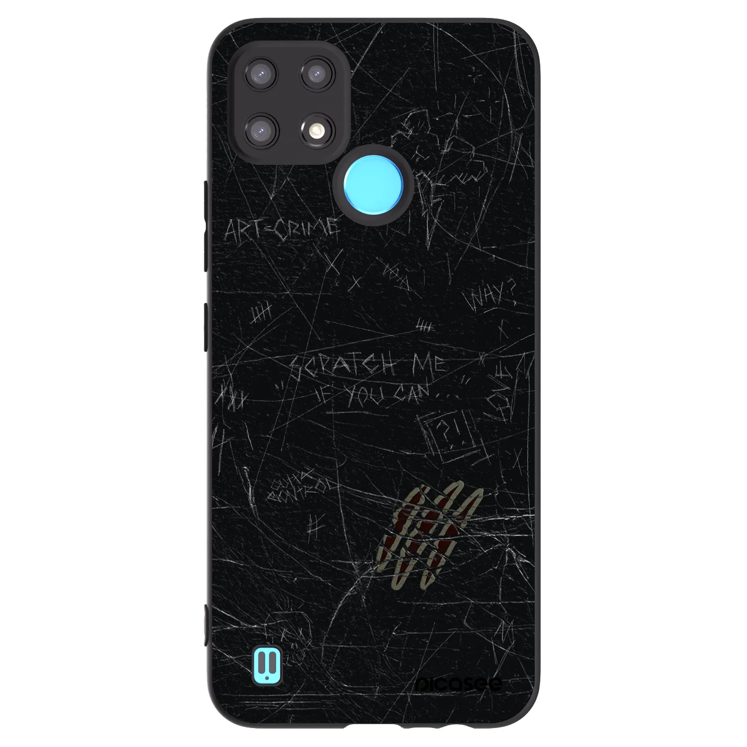 Picasee silikonski črni ovitek za Realme C21 - SCRATCH