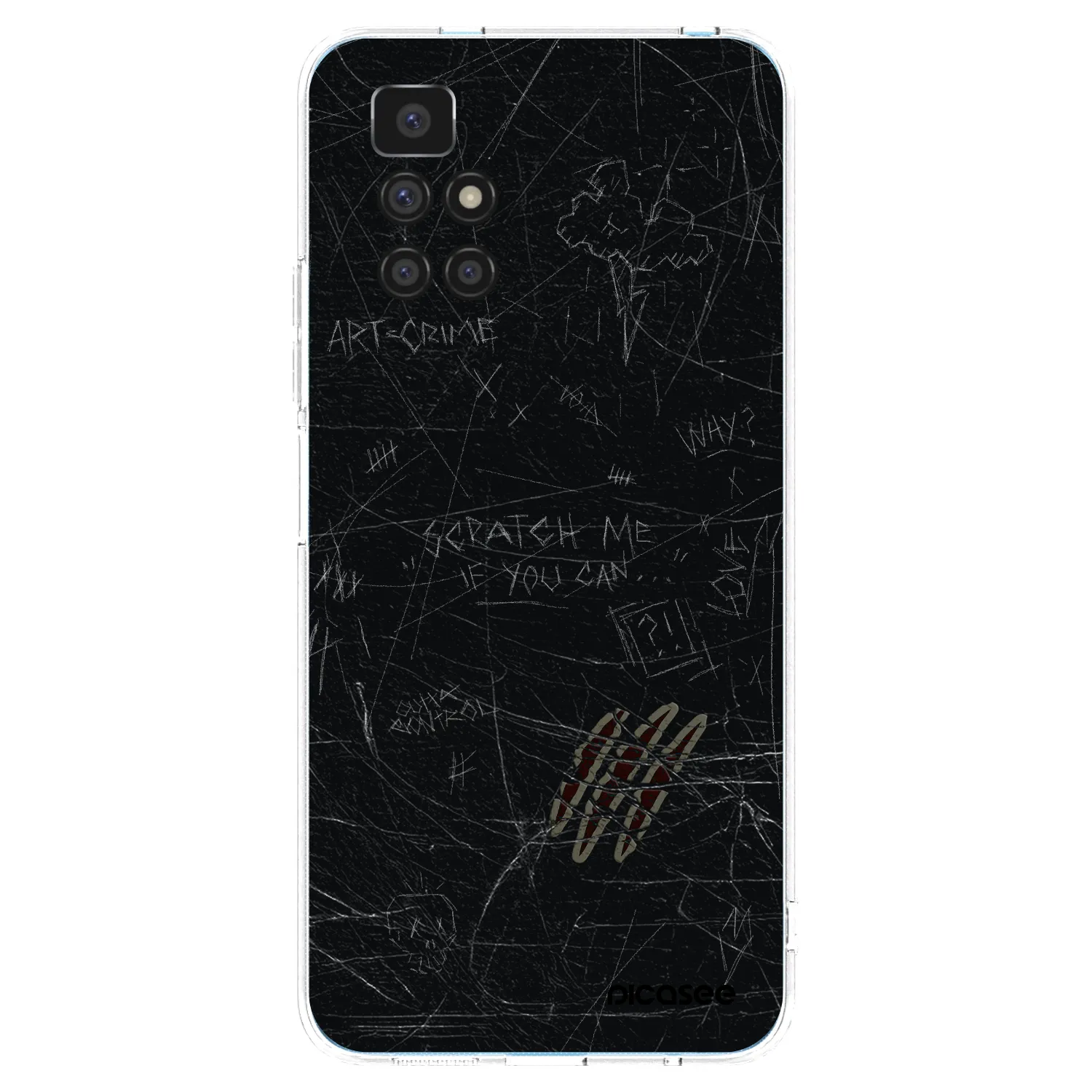 Picasee silikonski prozorni ovitek za Xiaomi Redmi 10 - SCRATCH