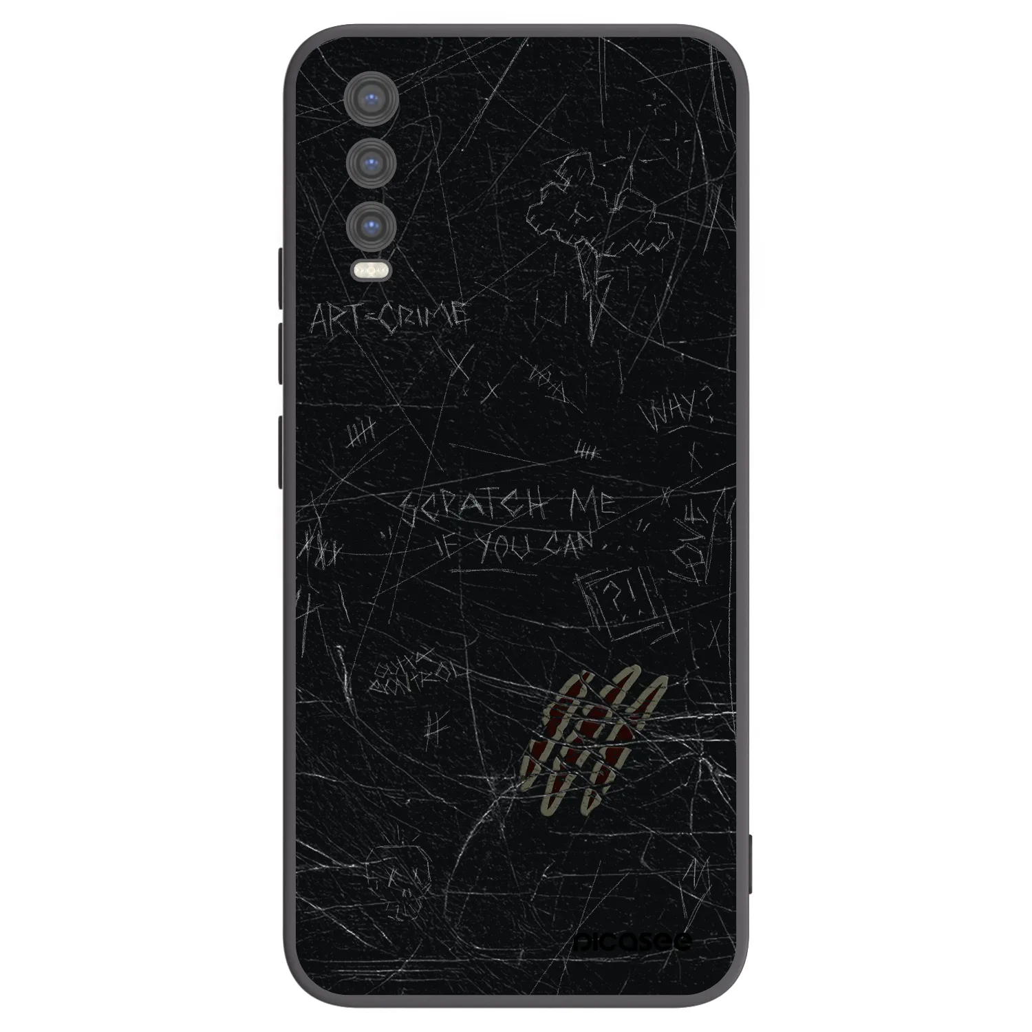 Picasee silikonski črni ovitek za Vivo Y20s - SCRATCH
