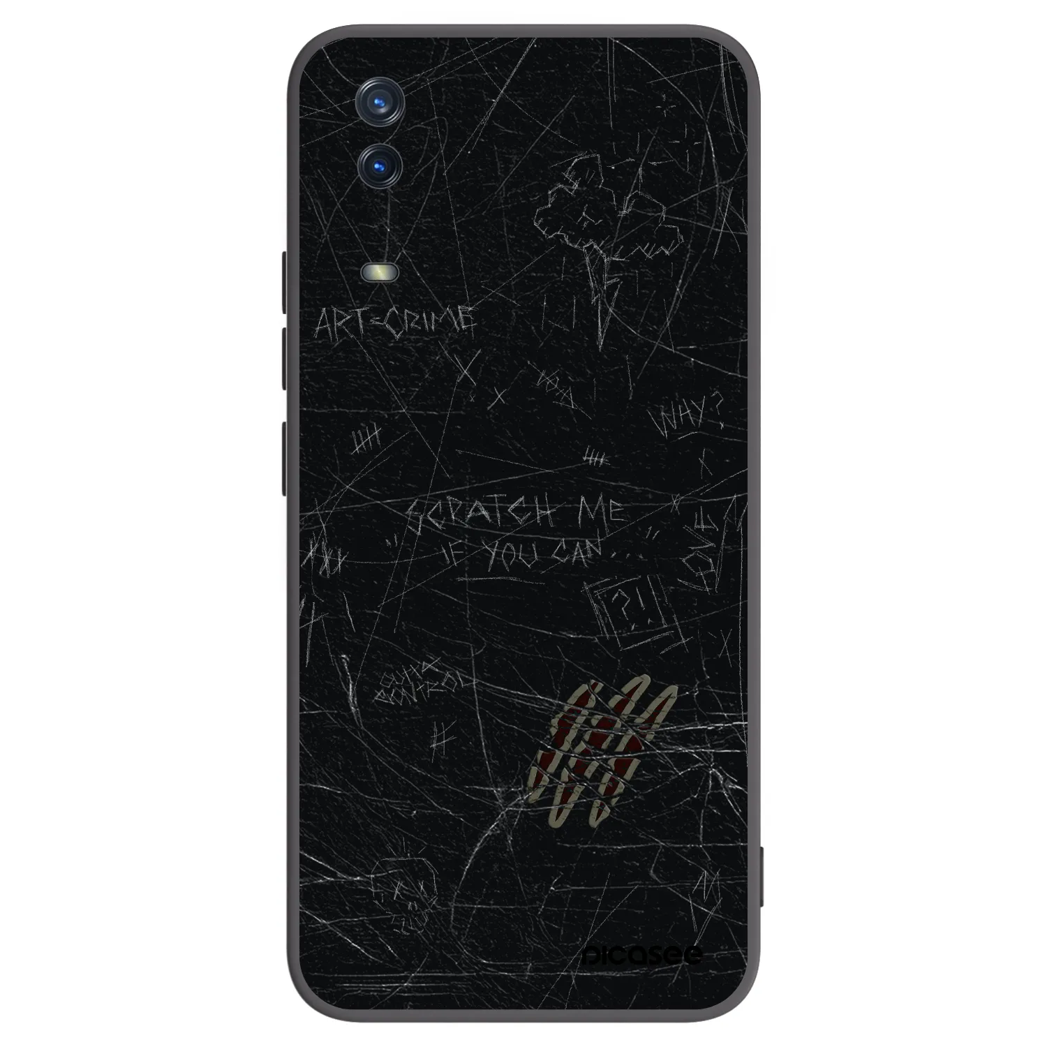 Picasee silikonski črni ovitek za Vivo Y11s - SCRATCH