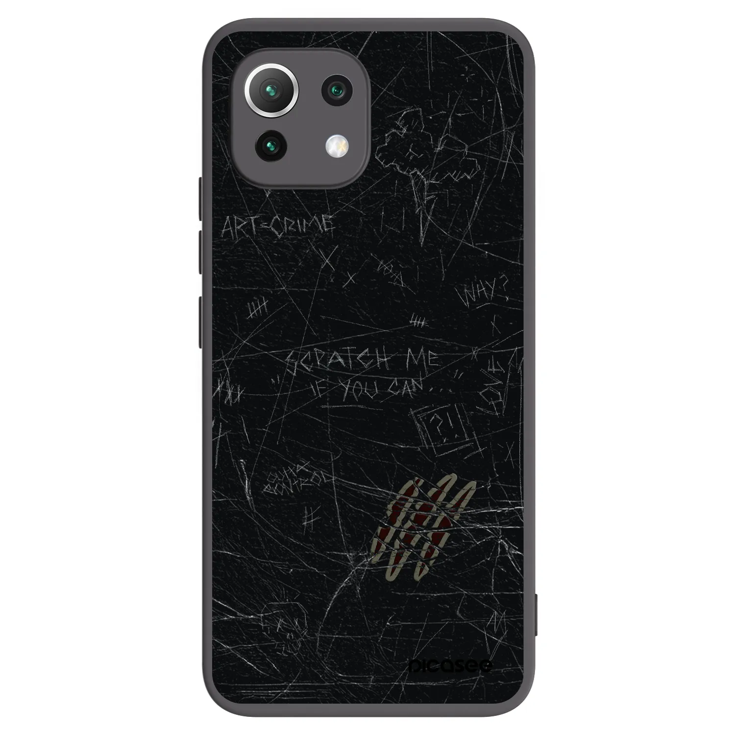 Picasee silikonski črni ovitek za Xiaomi 11 Lite 5G NE - SCRATCH