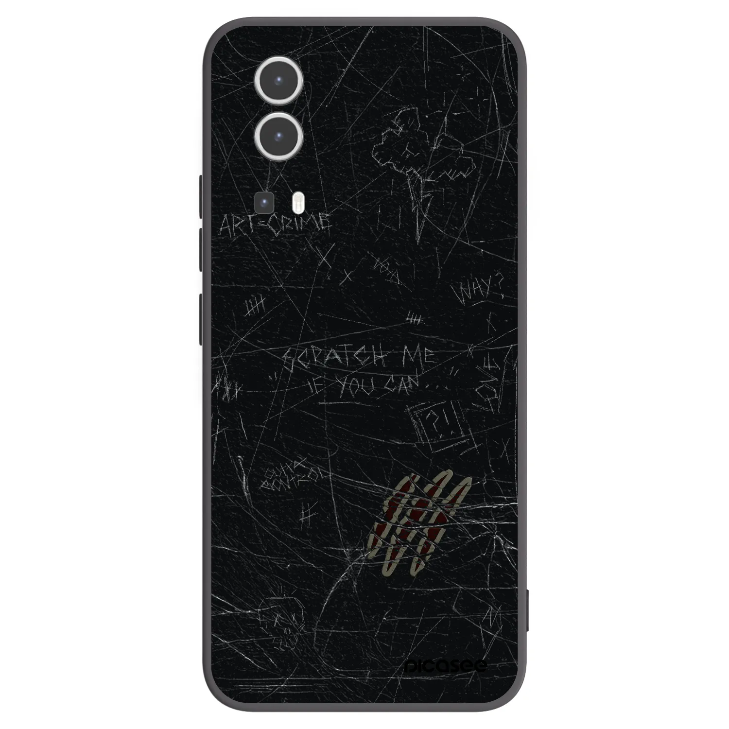 Picasee silikonski črni ovitek za Vivo Y72 5G - SCRATCH