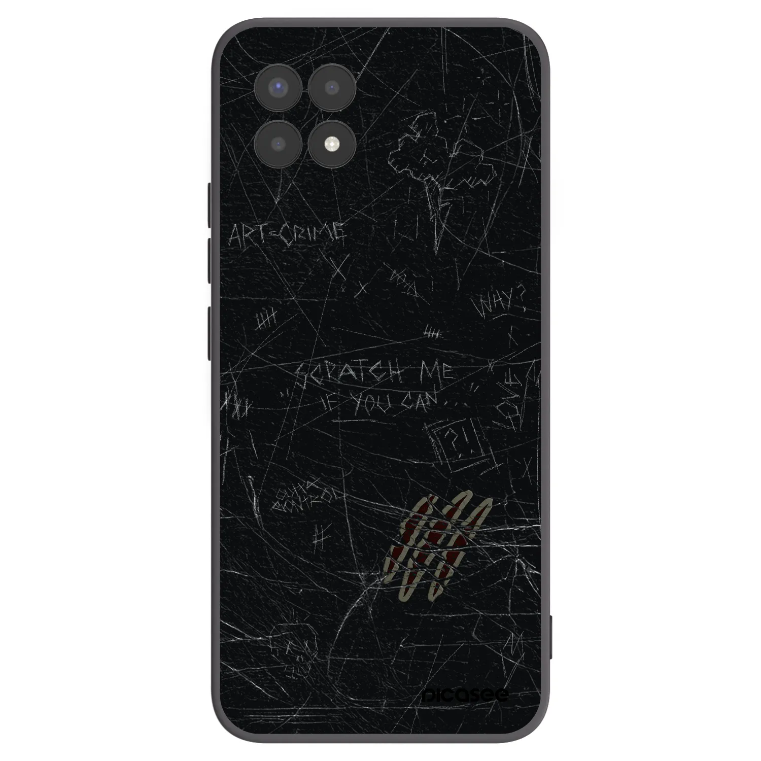 Picasee silikonski črni ovitek za Realme 8i - SCRATCH