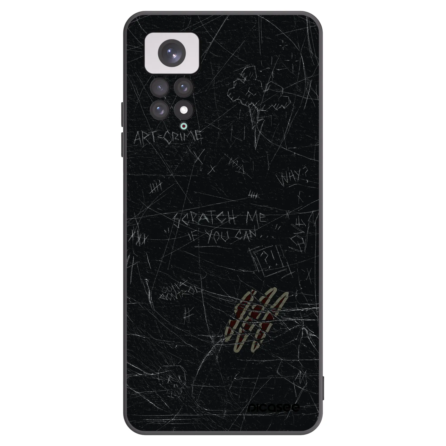 Picasee silikonski črni ovitek za Xiaomi Redmi Note 11 - SCRATCH
