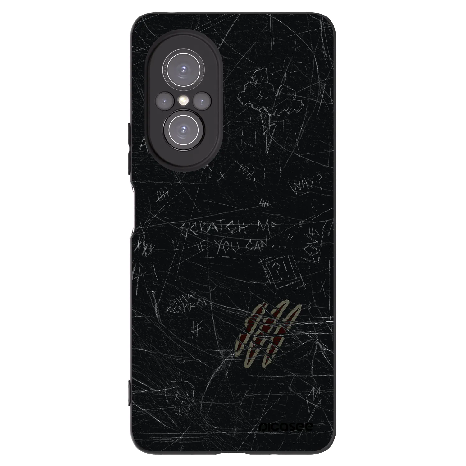 Picasee silikonski črni ovitek za Huawei Nova 9 SE - SCRATCH