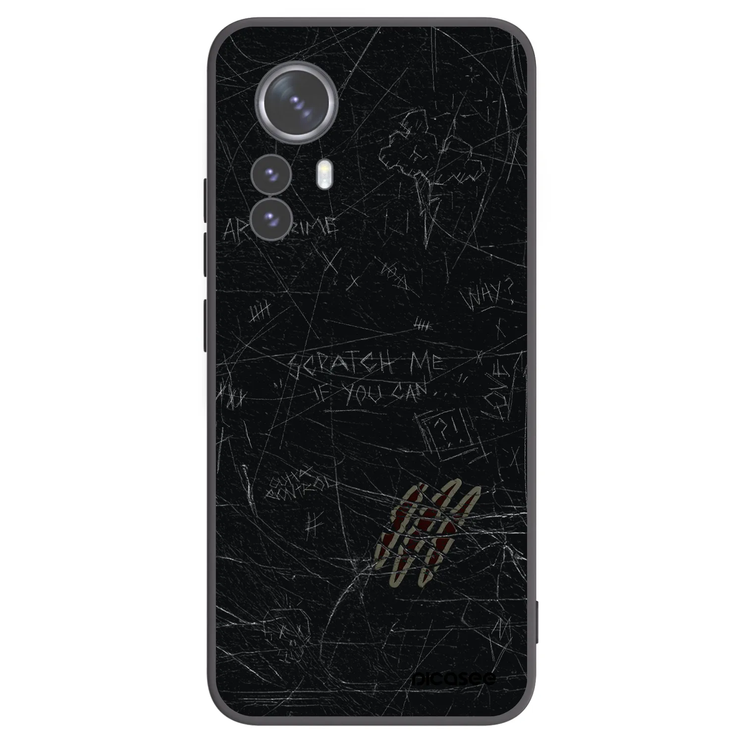 Picasee silikonski črni ovitek za Xiaomi 12 Pro - SCRATCH