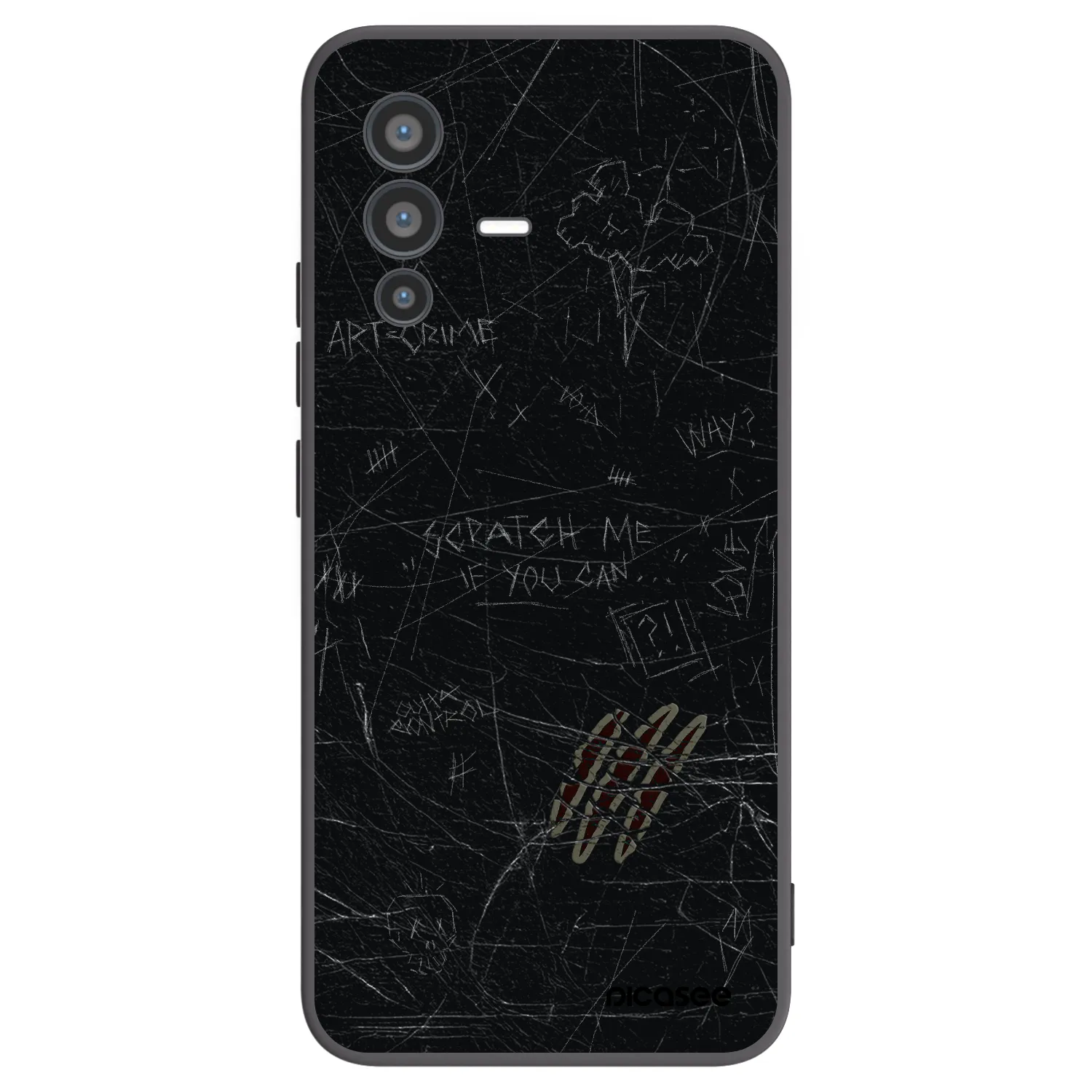 Picasee silikonski črni ovitek za Vivo V23 5G - SCRATCH