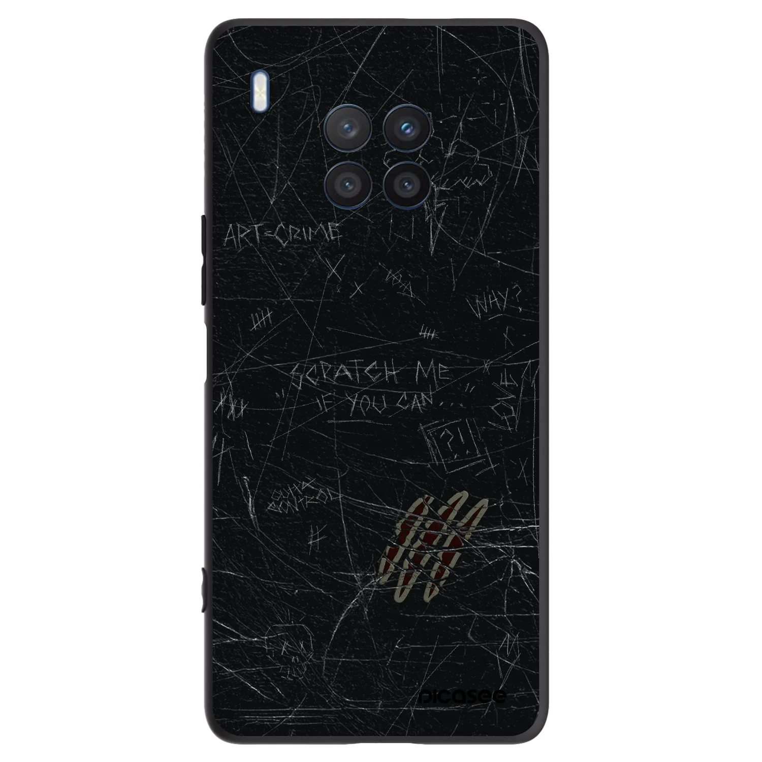 Picasee silikonski črni ovitek za Honor 50 Lite - SCRATCH