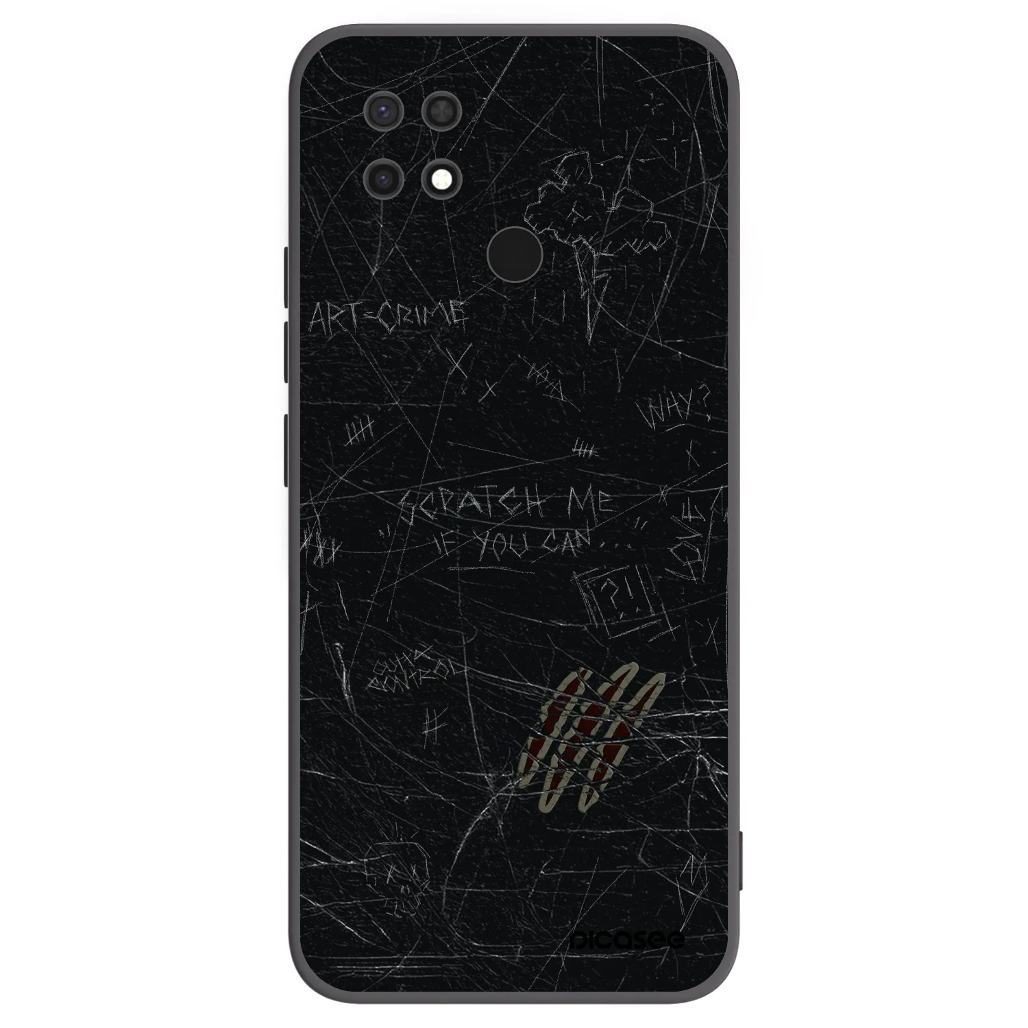 Picasee silikonski črni ovitek za Xiaomi Redmi 10C - SCRATCH