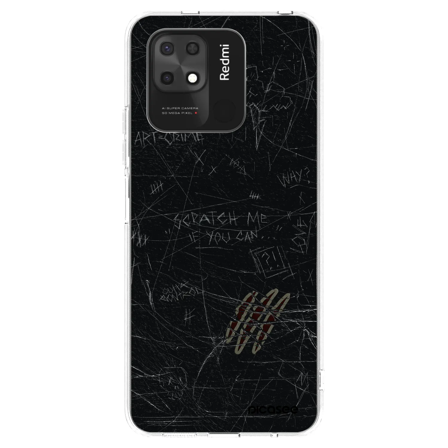 Picasee silikonski prozorni ovitek za Xiaomi Redmi 10C - SCRATCH