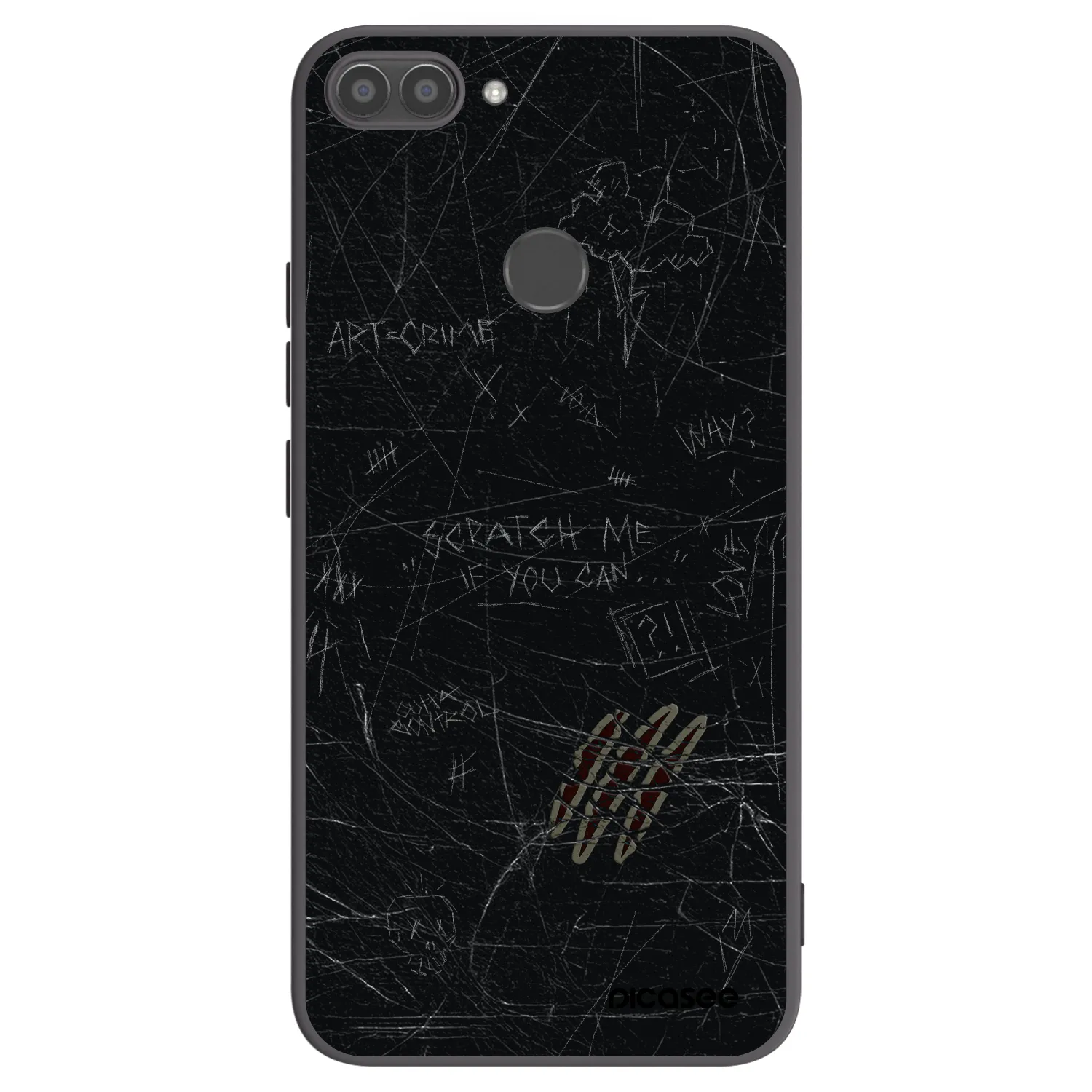Picasee silikonski črni ovitek za Huawei P Smart - SCRATCH