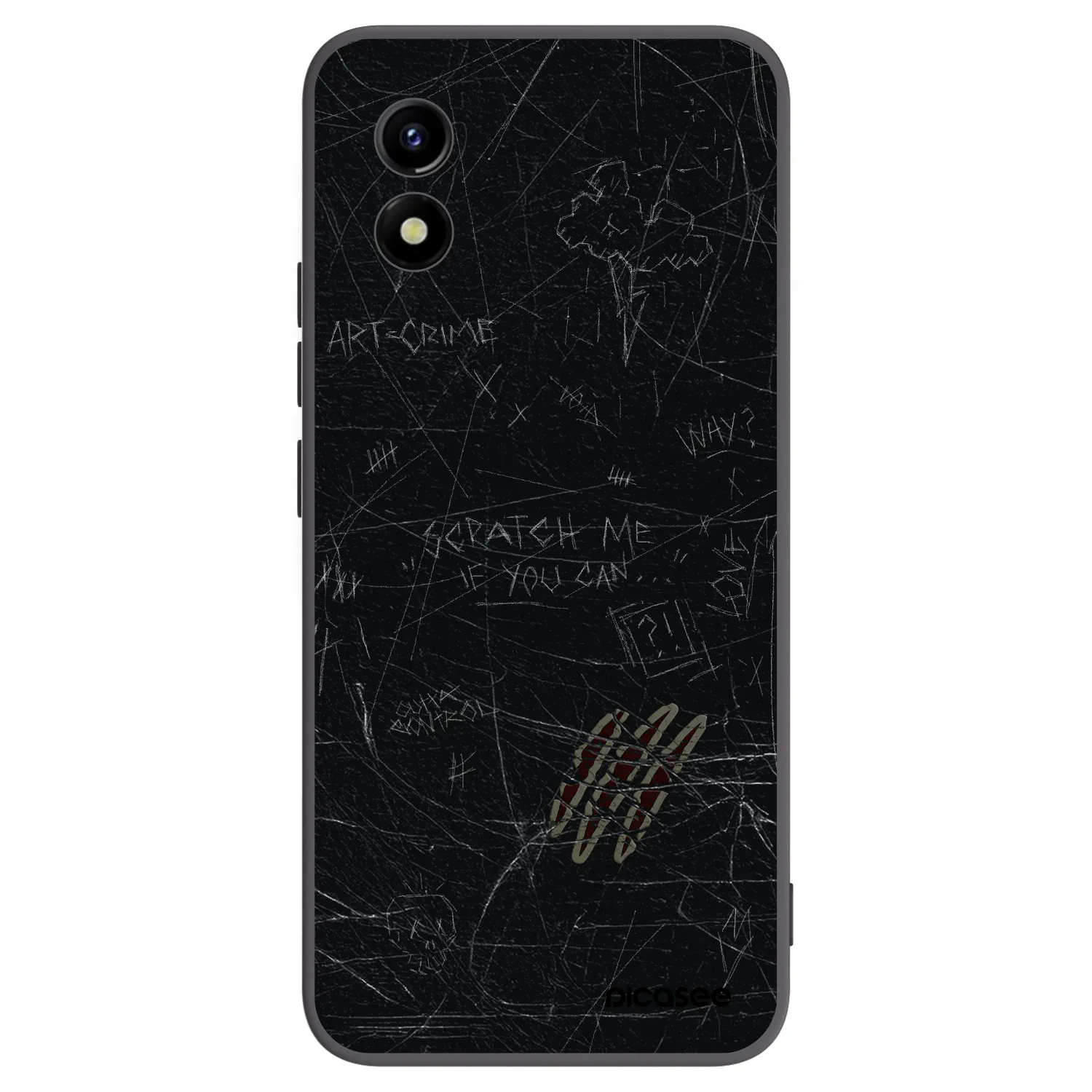 Picasee silikonski črni ovitek za Vivo Y01 - SCRATCH