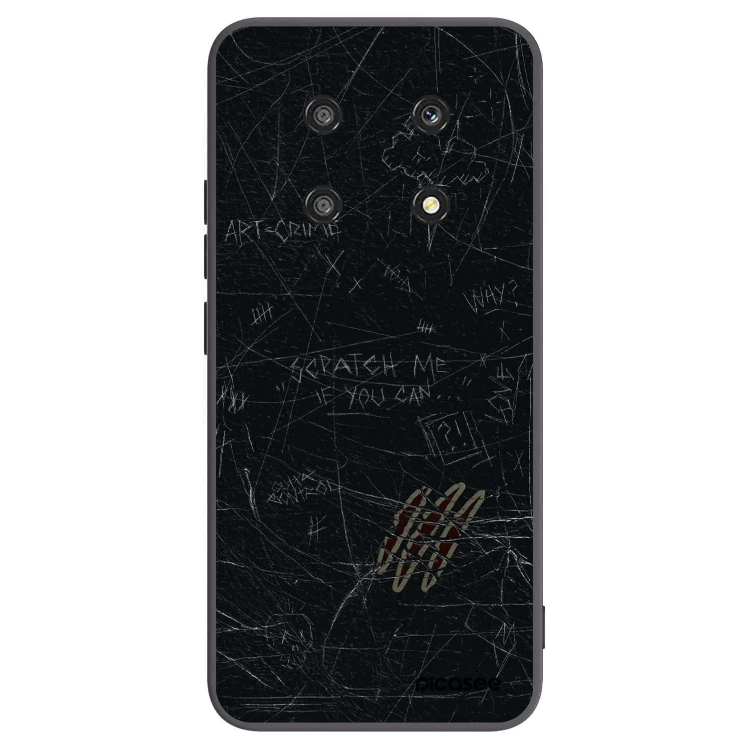 Picasee silikonski črni ovitek za Honor Magic4 Lite 5G - SCRATCH