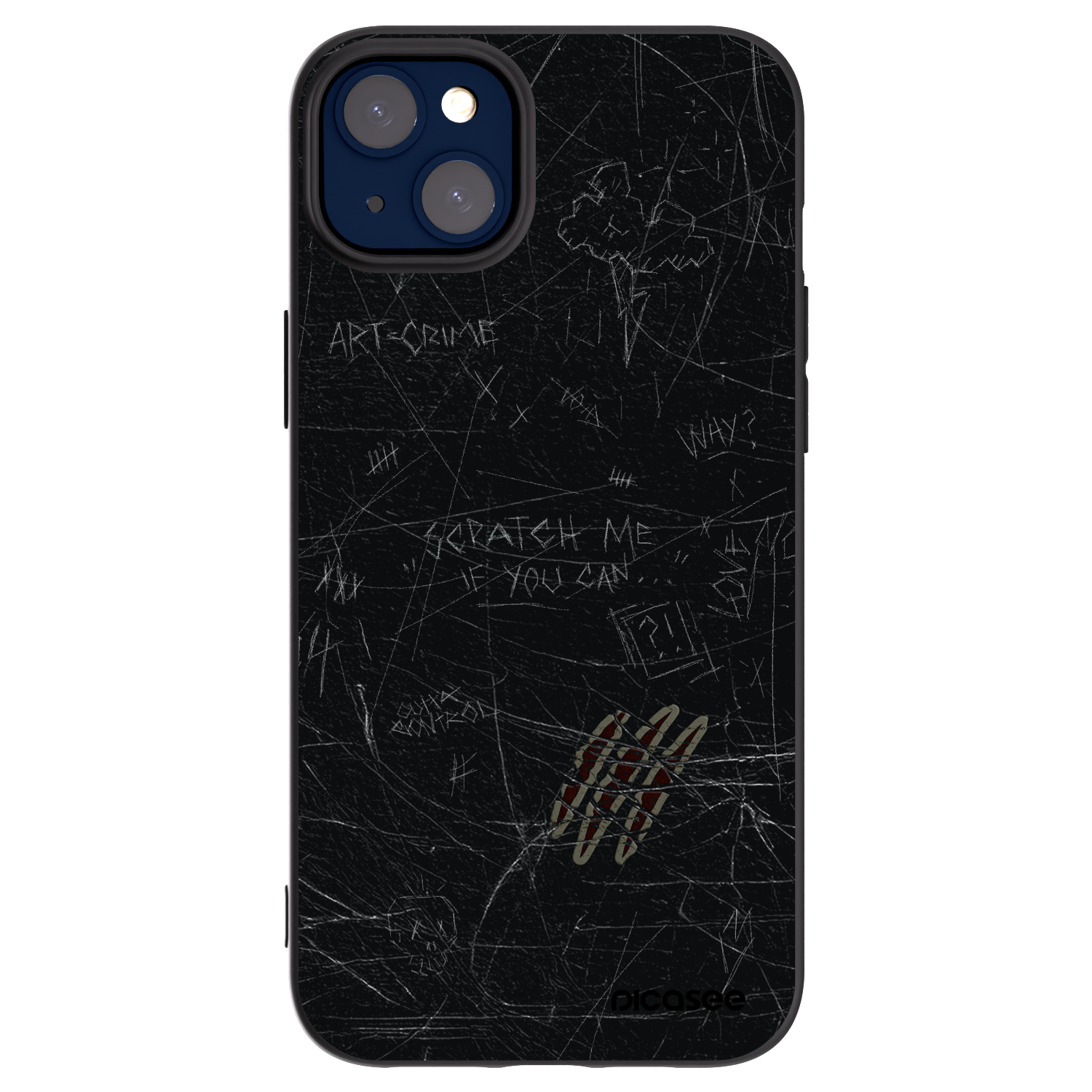 Picasee silikonski črni ovitek za Apple iPhone 14 Plus - SCRATCH