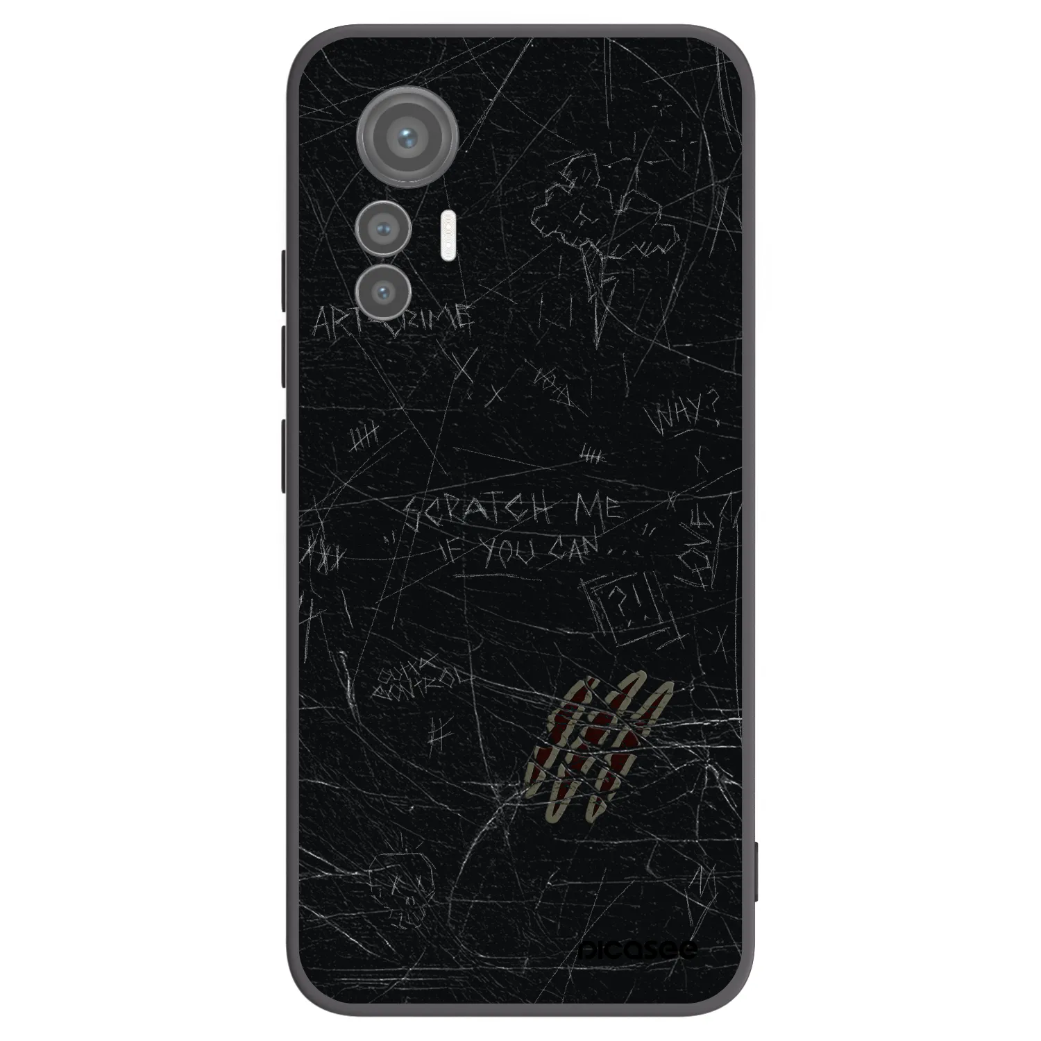 Picasee silikonski črni ovitek za Xiaomi 12 Lite - SCRATCH