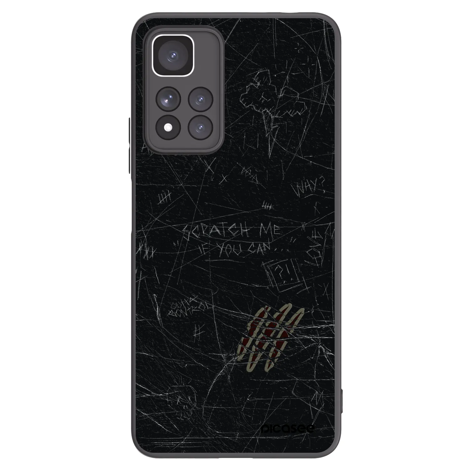 Picasee silikonski črni ovitek za Xiaomi Redmi Note 11 Pro+ 5G - SCRATCH