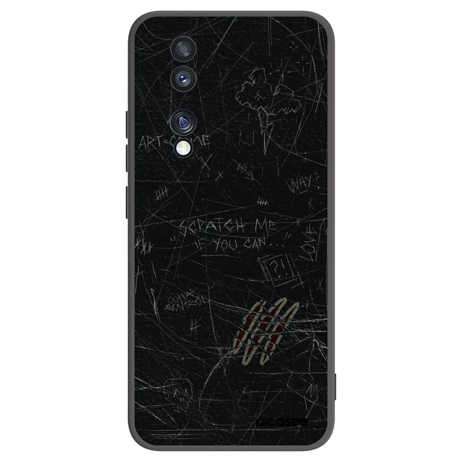 Picasee silikonski črni ovitek za Honor 70 - SCRATCH