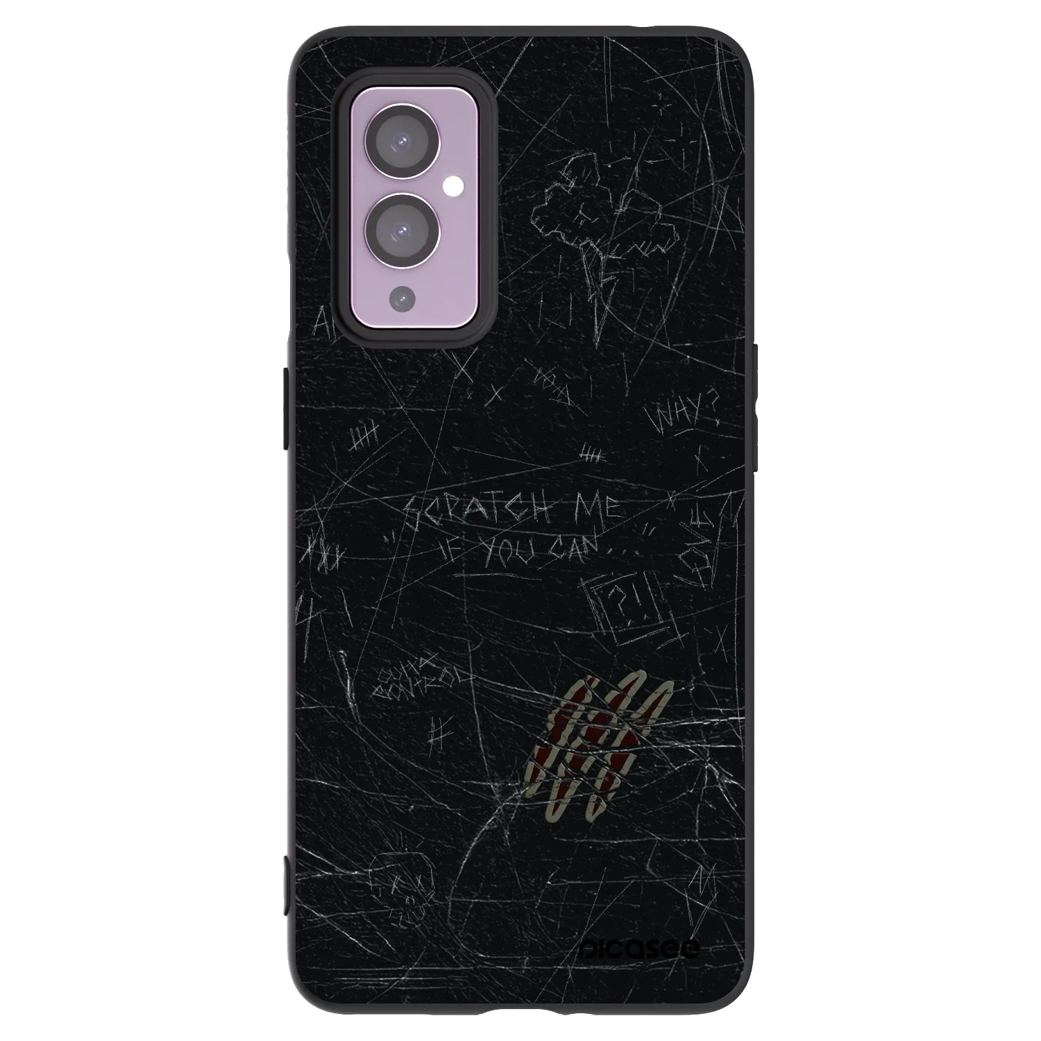 Picasee silikonski črni ovitek za OnePlus 9 - SCRATCH