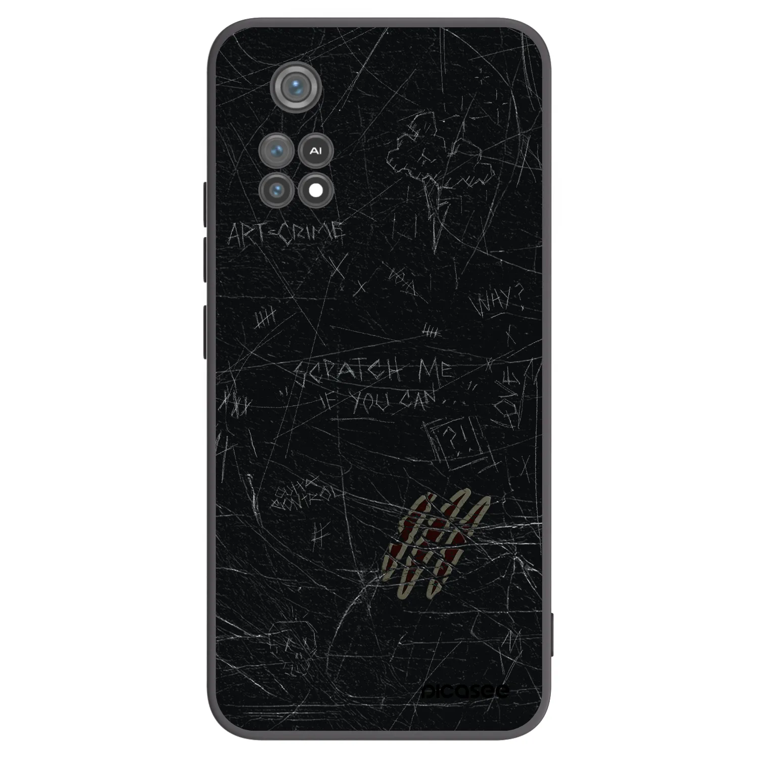 Picasee silikonski črni ovitek za Xiaomi Poco M4 Pro - SCRATCH