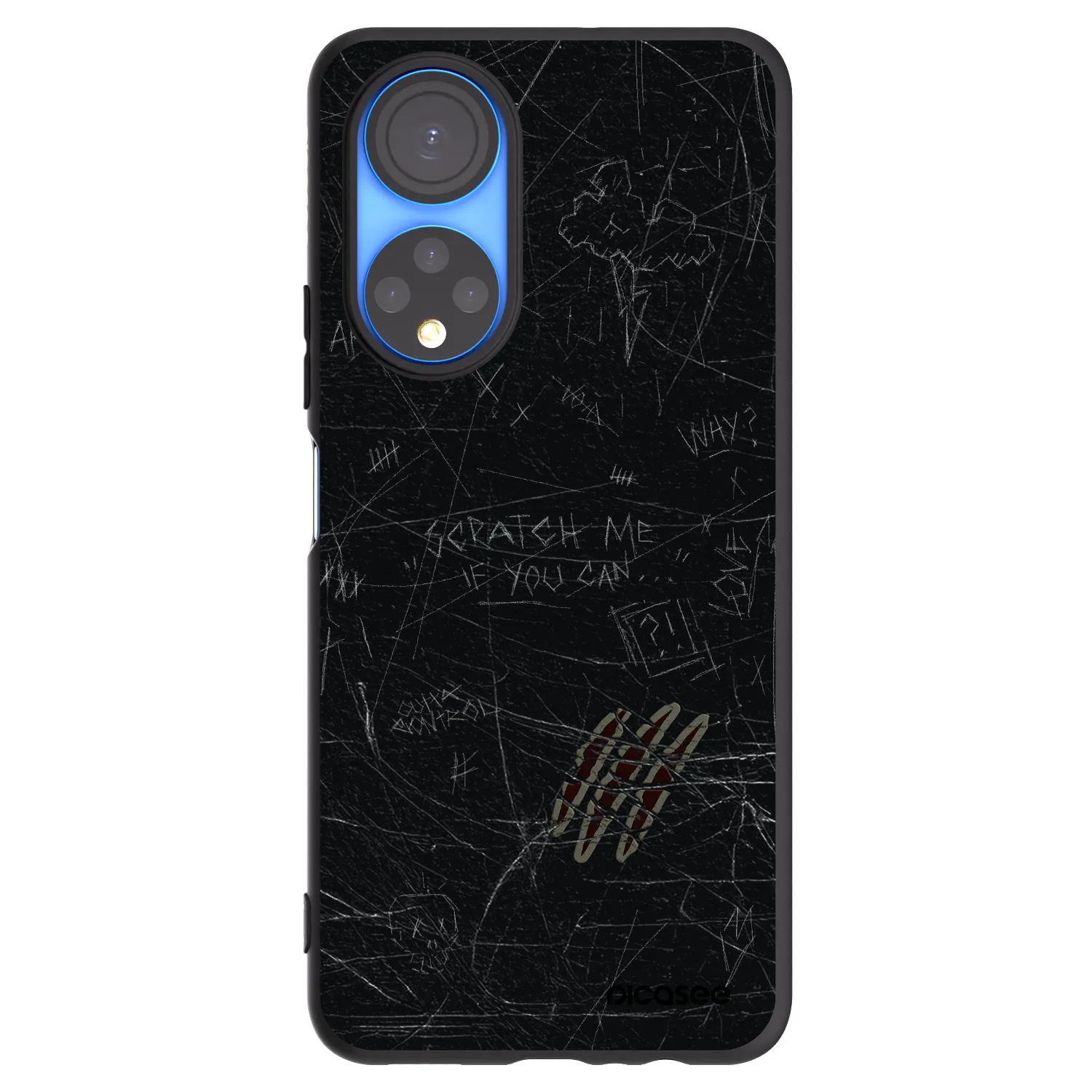 Picasee silikonski črni ovitek za Honor X7 - SCRATCH