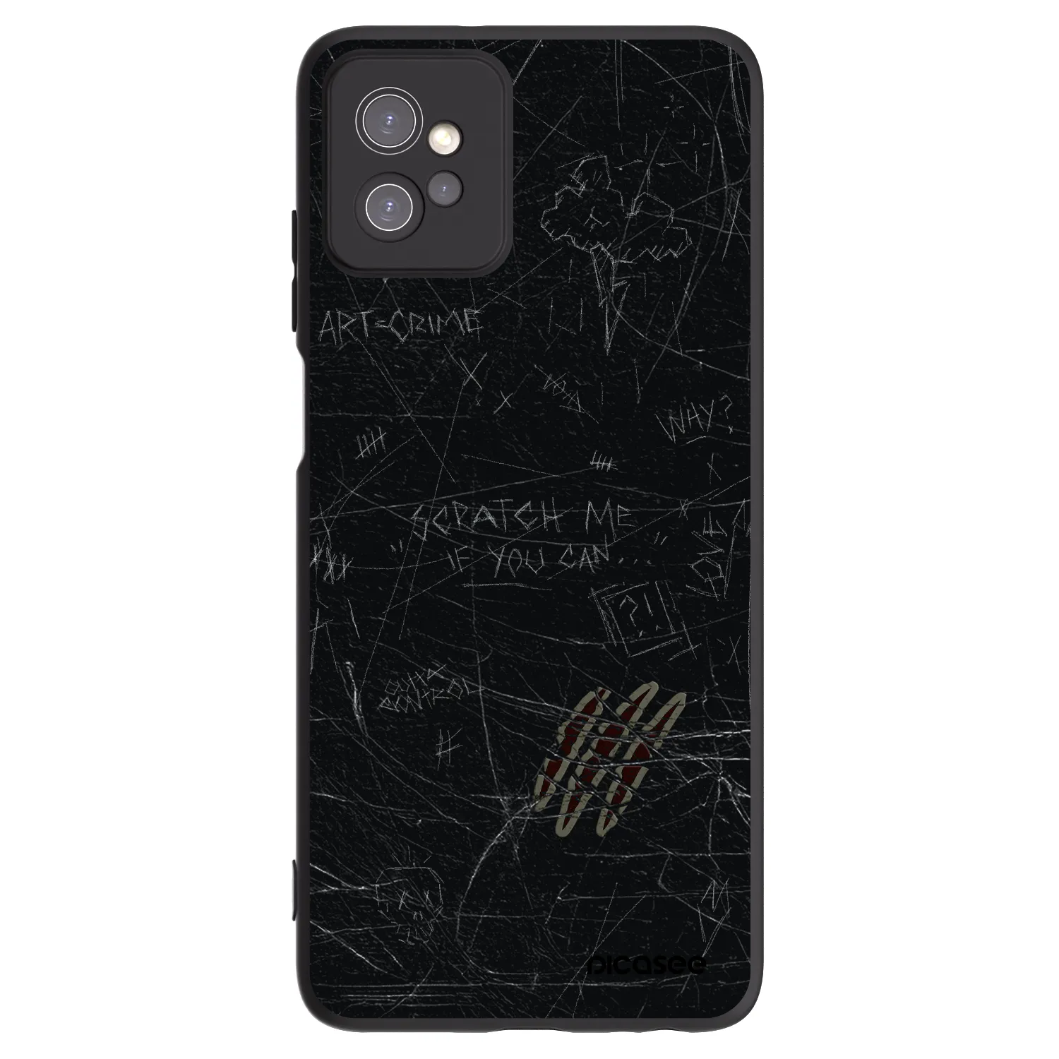 Picasee silikonski črni ovitek za Motorola Moto G32 - SCRATCH