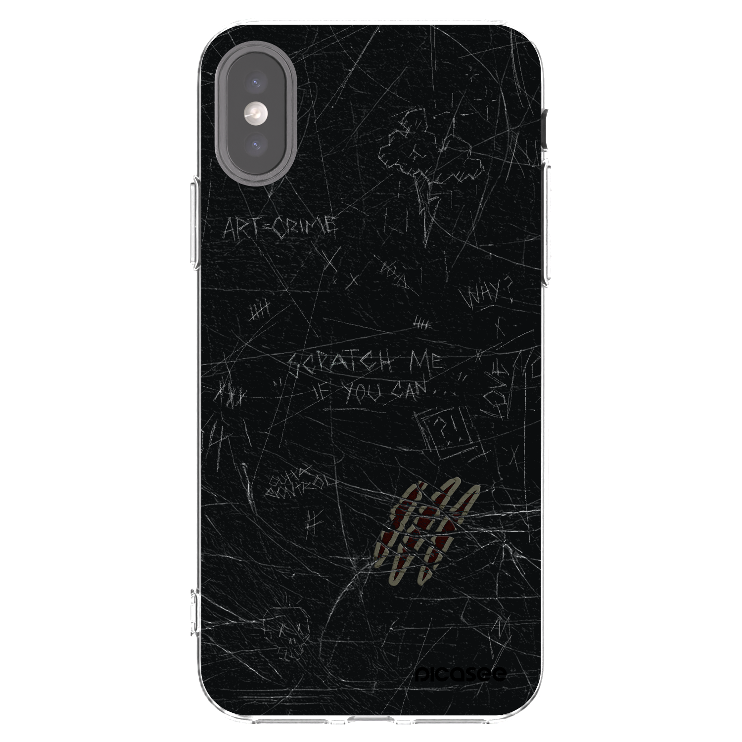 Picasee silikonski prozorni ovitek za Apple iPhone X/XS - SCRATCH