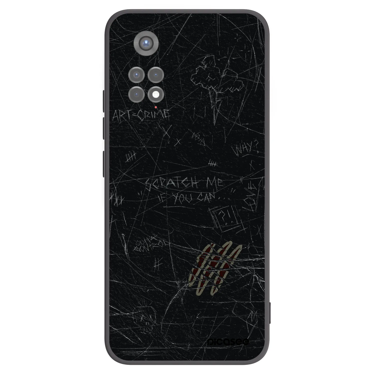 Picasee silikonski črni ovitek za Xiaomi Redmi Note 11S 5G - SCRATCH