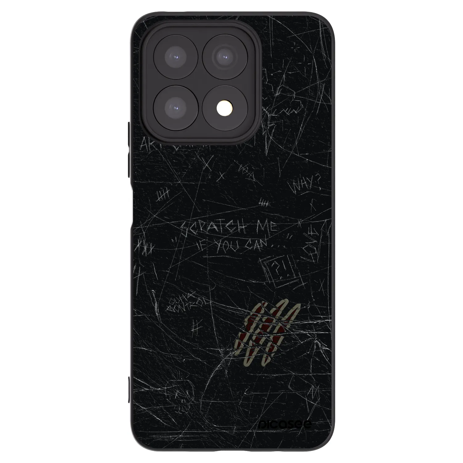 Picasee silikonski črni ovitek za Honor X8a - SCRATCH