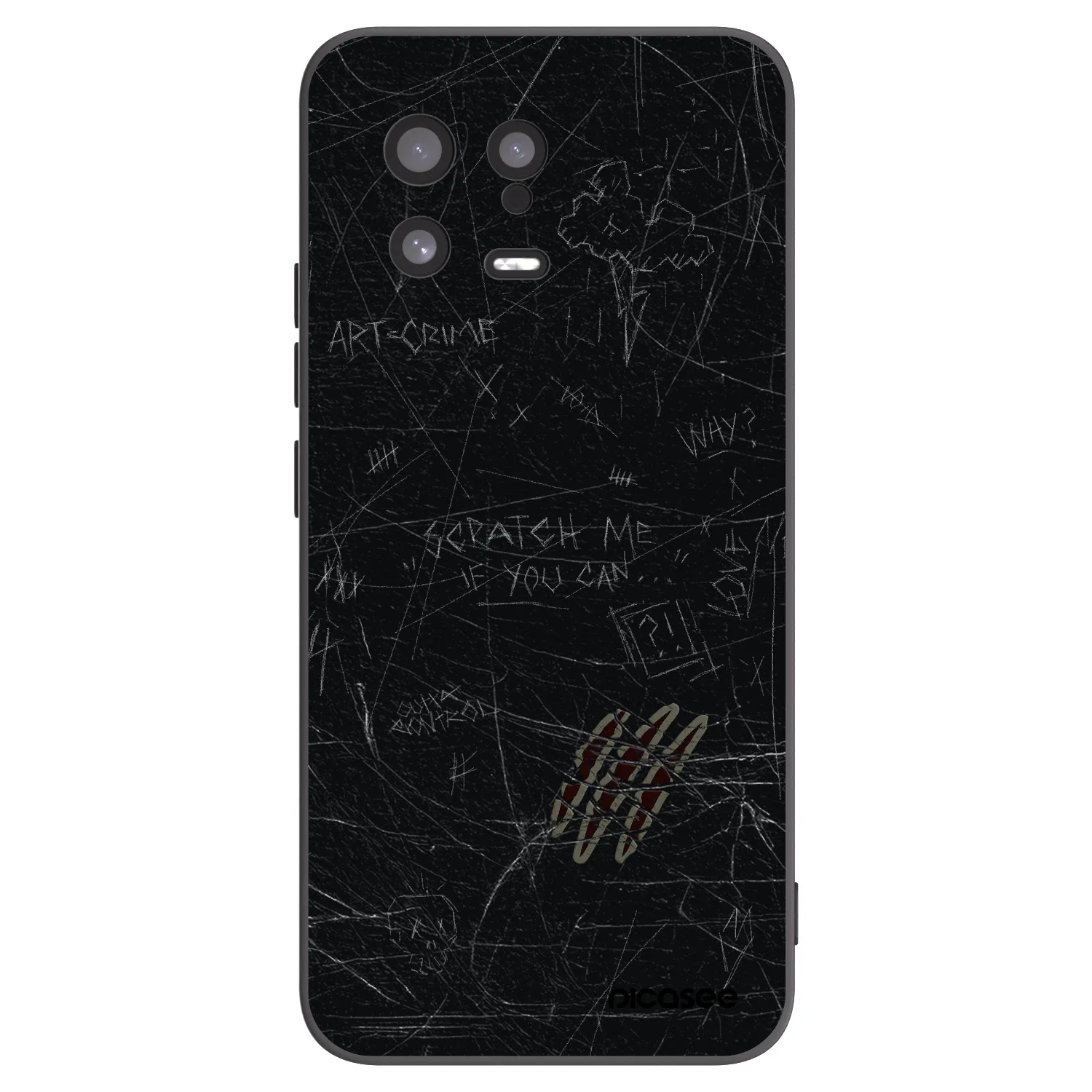 Picasee silikonski črni ovitek za Xiaomi 13 - SCRATCH