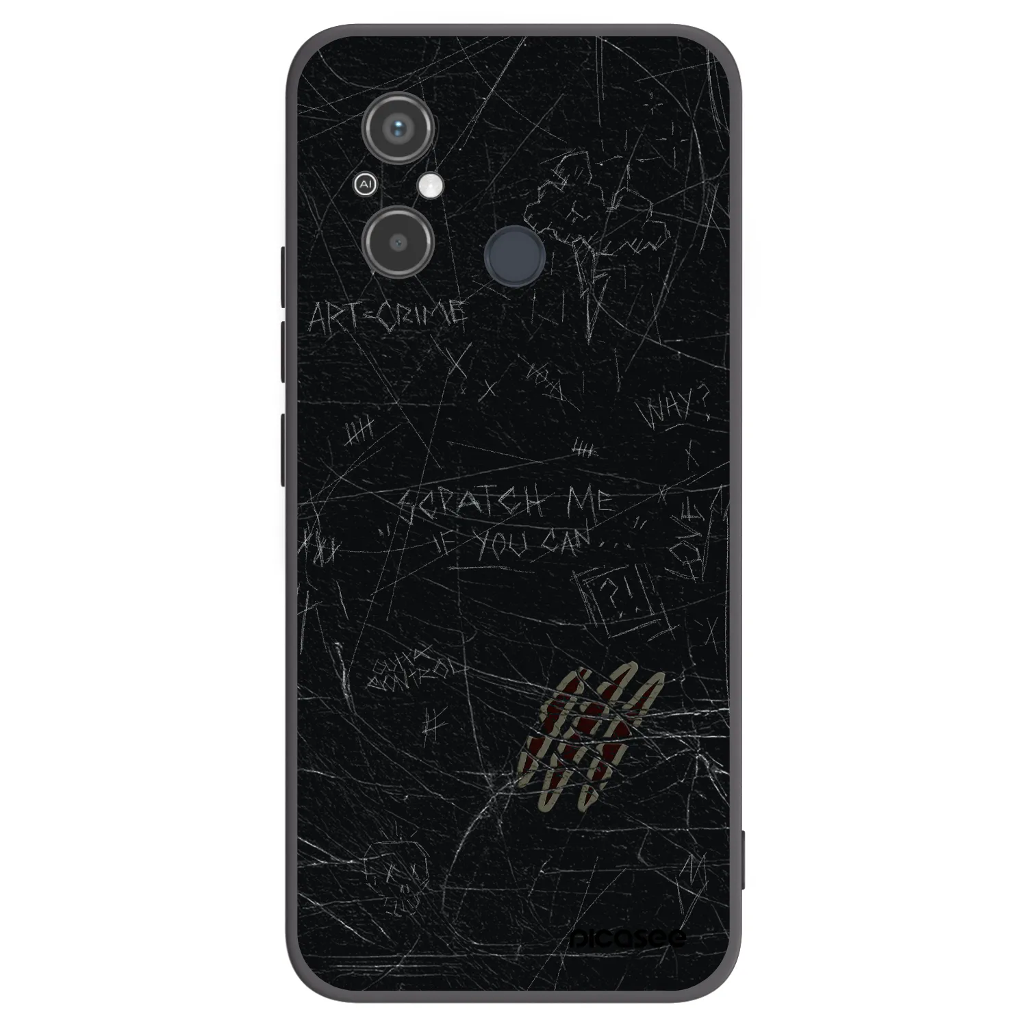 Picasee silikonski črni ovitek za Xiaomi Redmi 12C - SCRATCH