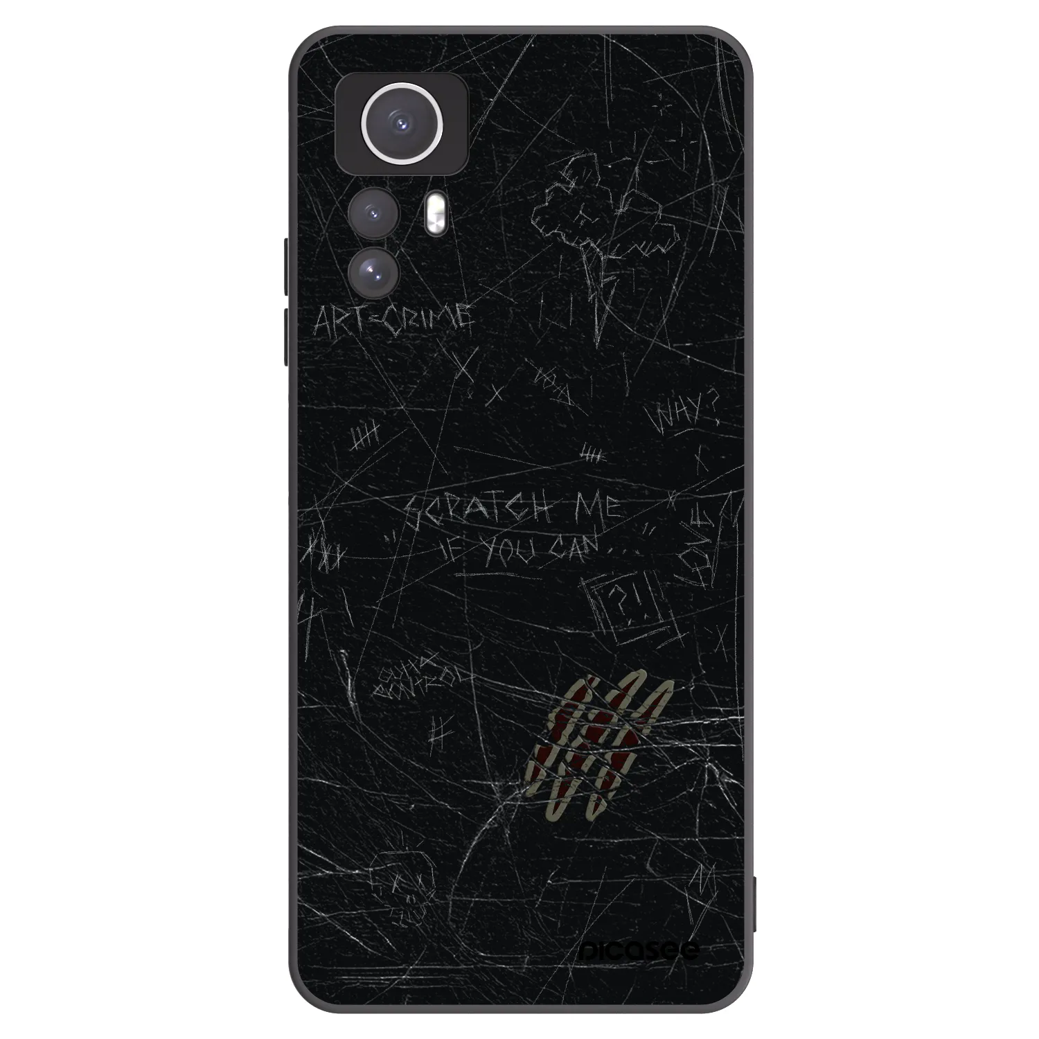 Picasee silikonski črni ovitek za Xiaomi Redmi Note 12S - SCRATCH