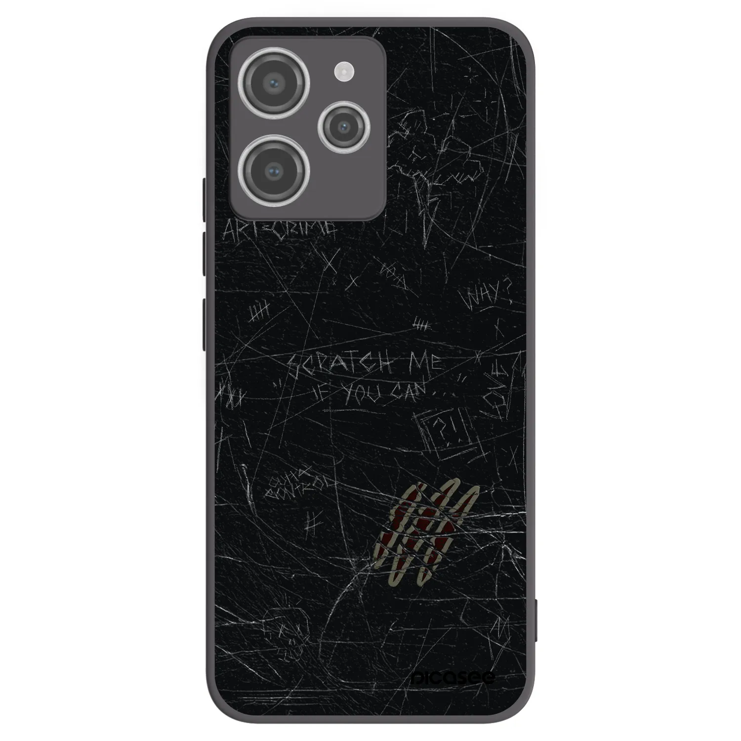 Picasee silikonski črni ovitek za Xiaomi Redmi 12 4G - SCRATCH