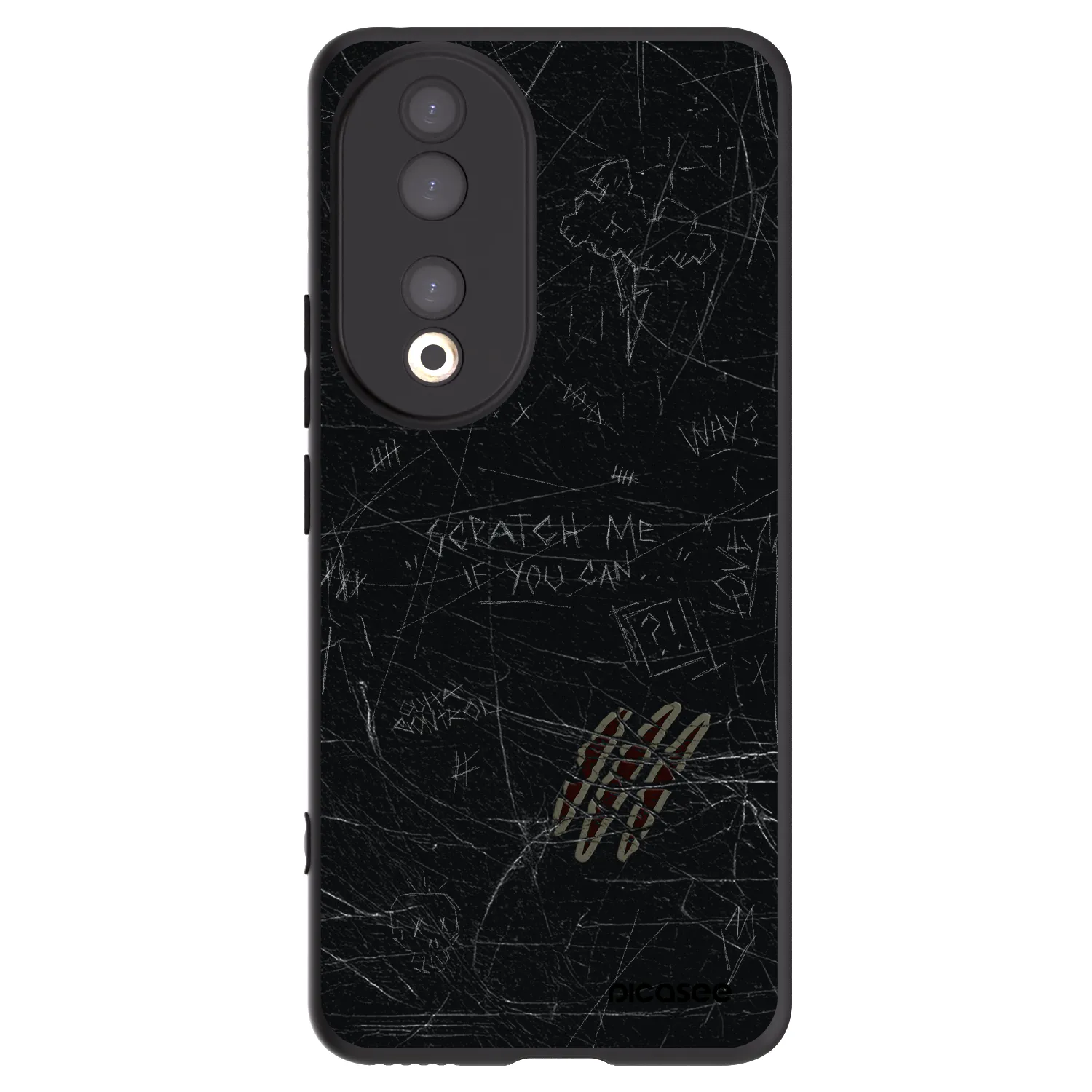Picasee silikonski črni ovitek za Honor 90 5G - SCRATCH