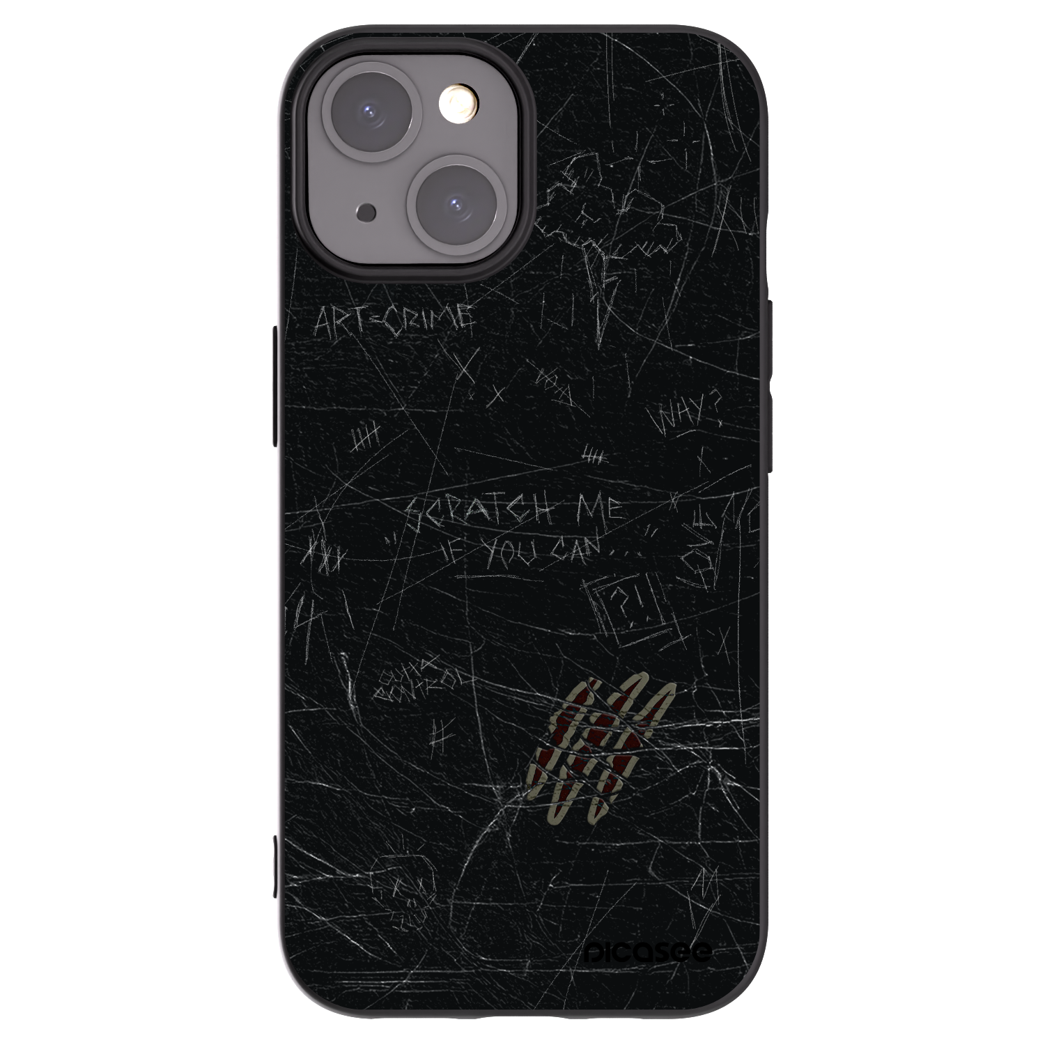 Picasee silikonski črni ovitek za Apple iPhone 15 - SCRATCH