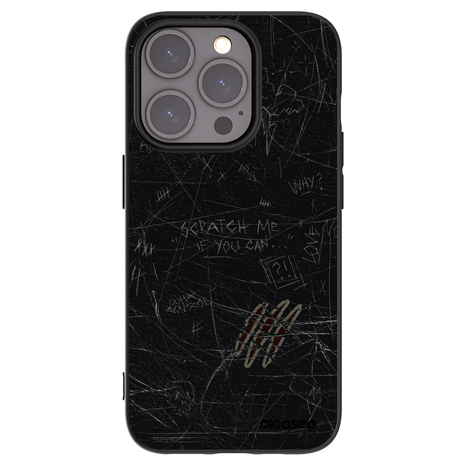 Picasee silikonski črni ovitek za Apple iPhone 15 Pro - SCRATCH