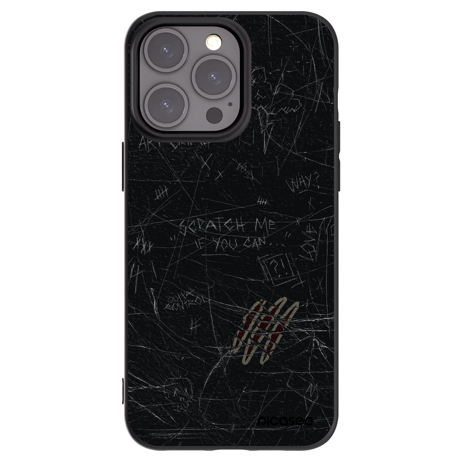 Picasee silikonski črni ovitek za Apple iPhone 15 Pro Max - SCRATCH