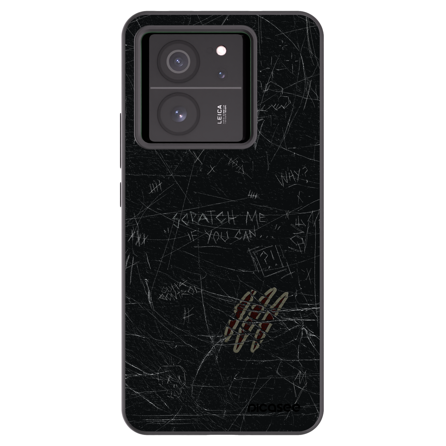 Picasee silikonski črni ovitek za Xiaomi 13T - SCRATCH