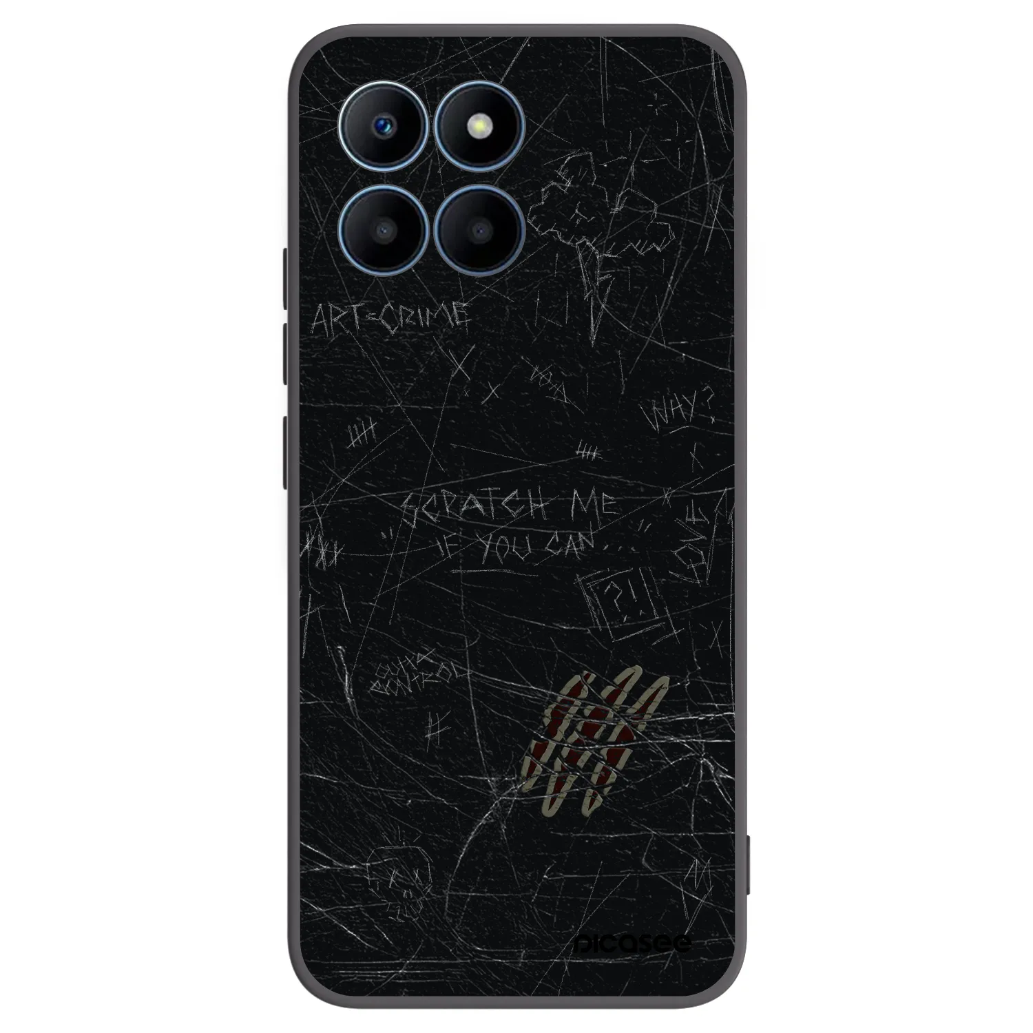 Picasee silikonski črni ovitek za Honor 70 Lite - SCRATCH