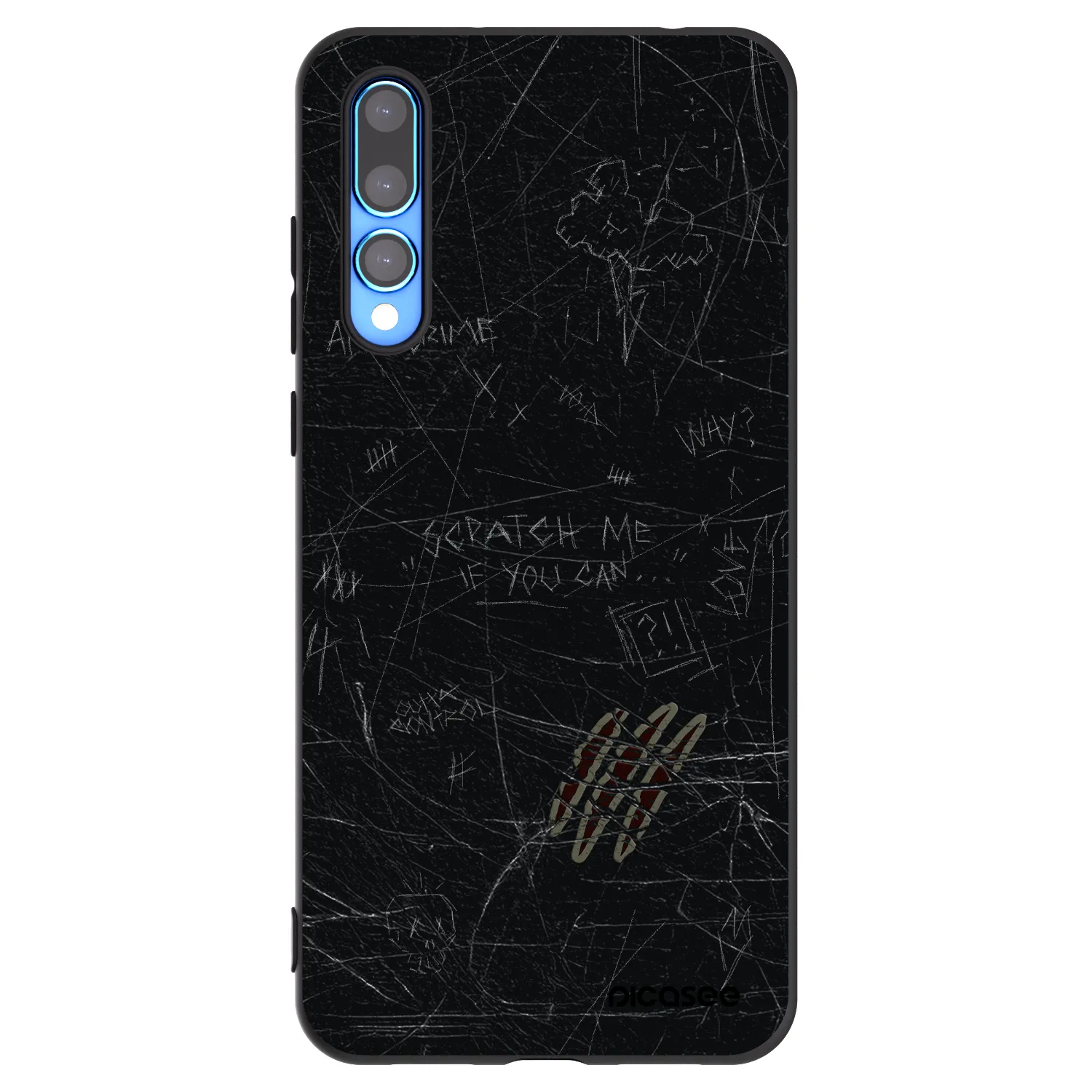 Picasee silikonski črni ovitek za Huawei P20 Pro - SCRATCH